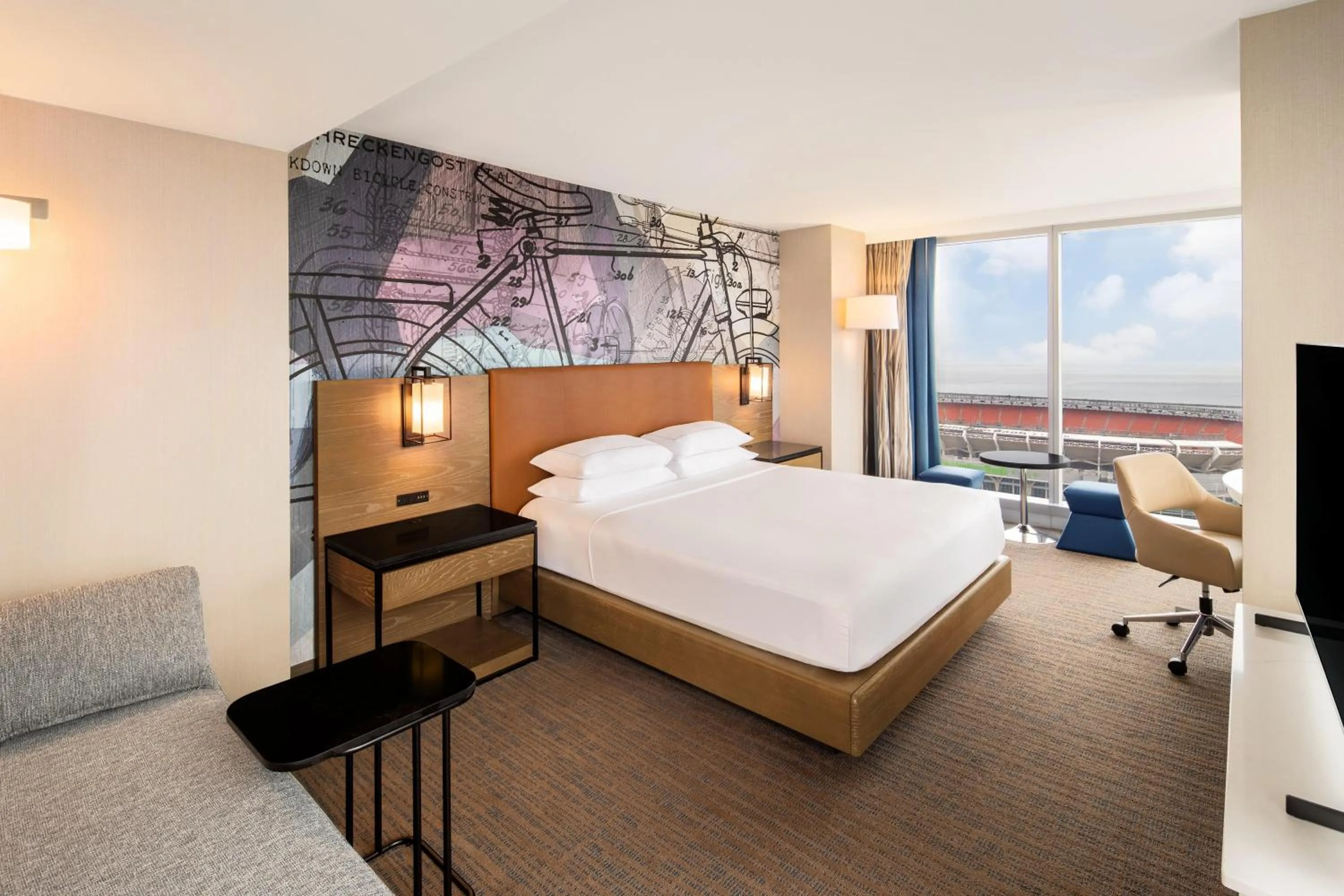 Bed in Hilton Cleveland Downtown