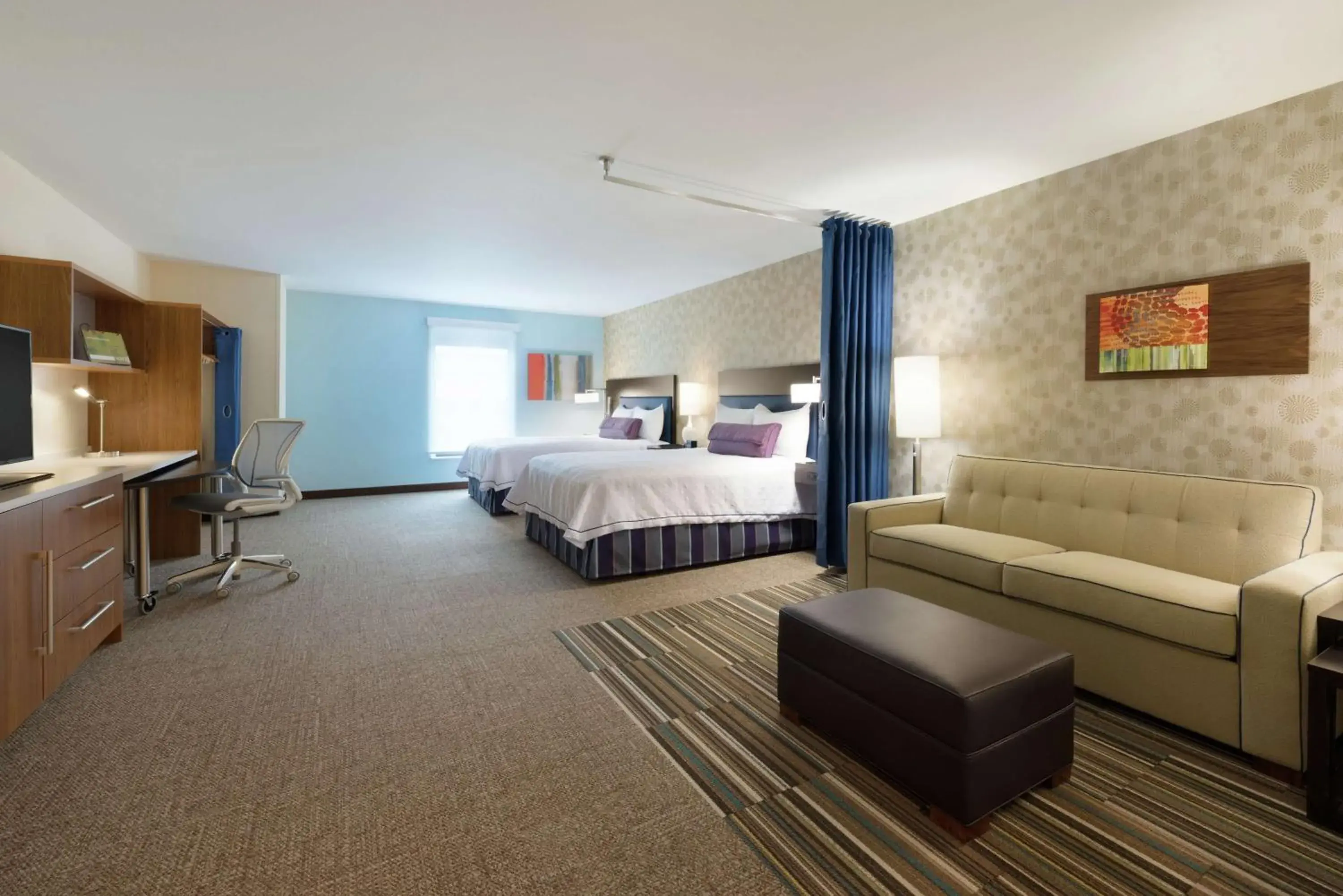 Queen Studio with Two Queen Beds - Mobility Access/Non-Smoking in Home2 Suites by Hilton Milwaukee Airport Queen Studio with Two Queen Beds - Mobility Access/Non-Smoking in Home2 Suites by Hilton Milwaukee Airport