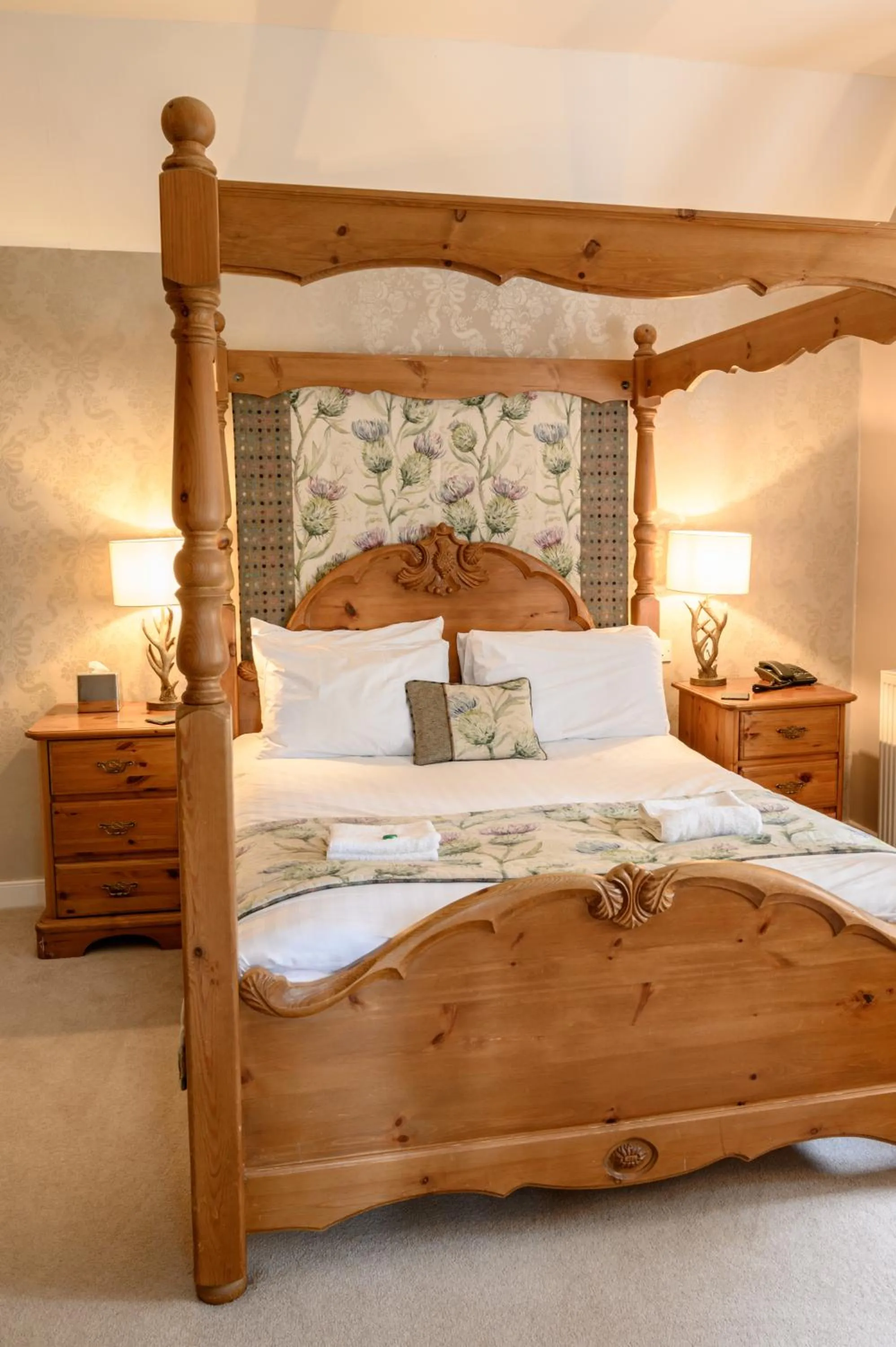 Bed in Glen Clova Hotel & Luxury Lodges
