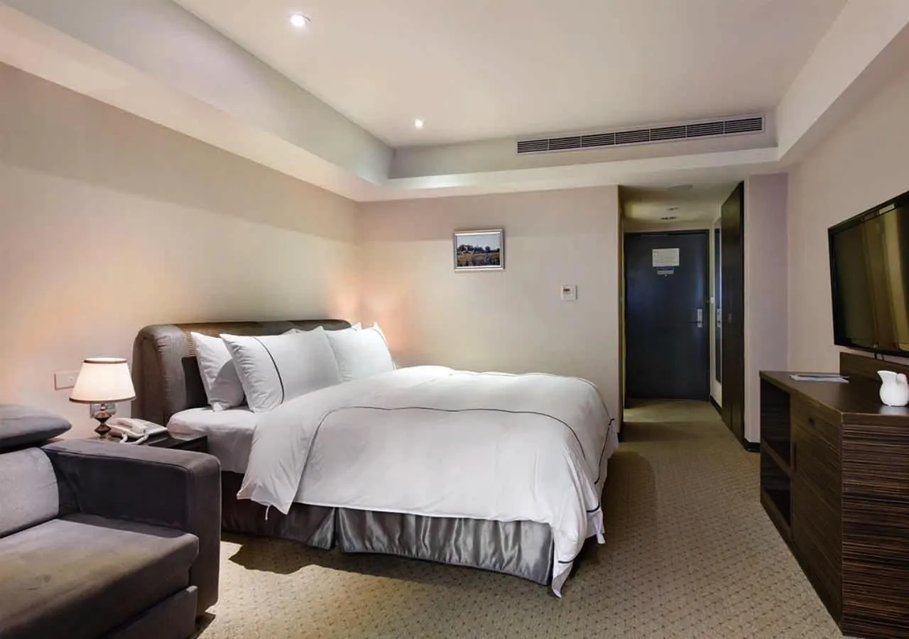 Bed in K Hotel Taipei