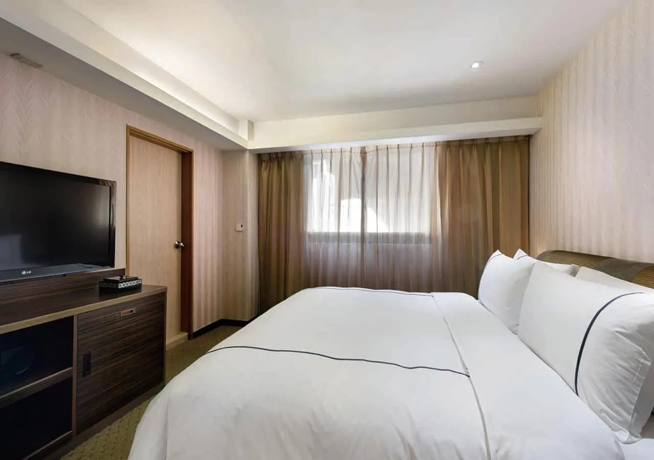 Bed in K Hotel Taipei