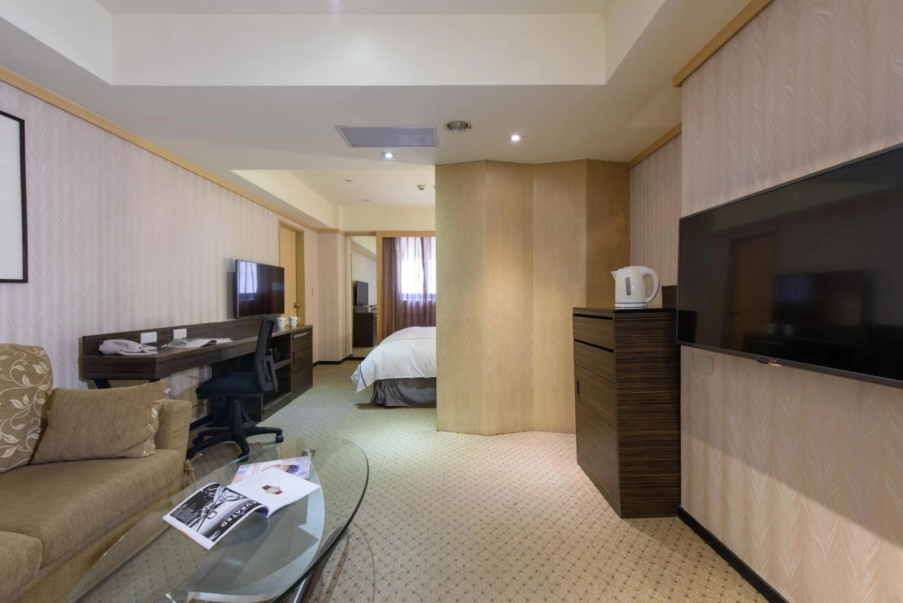 Bed in K Hotel Taipei