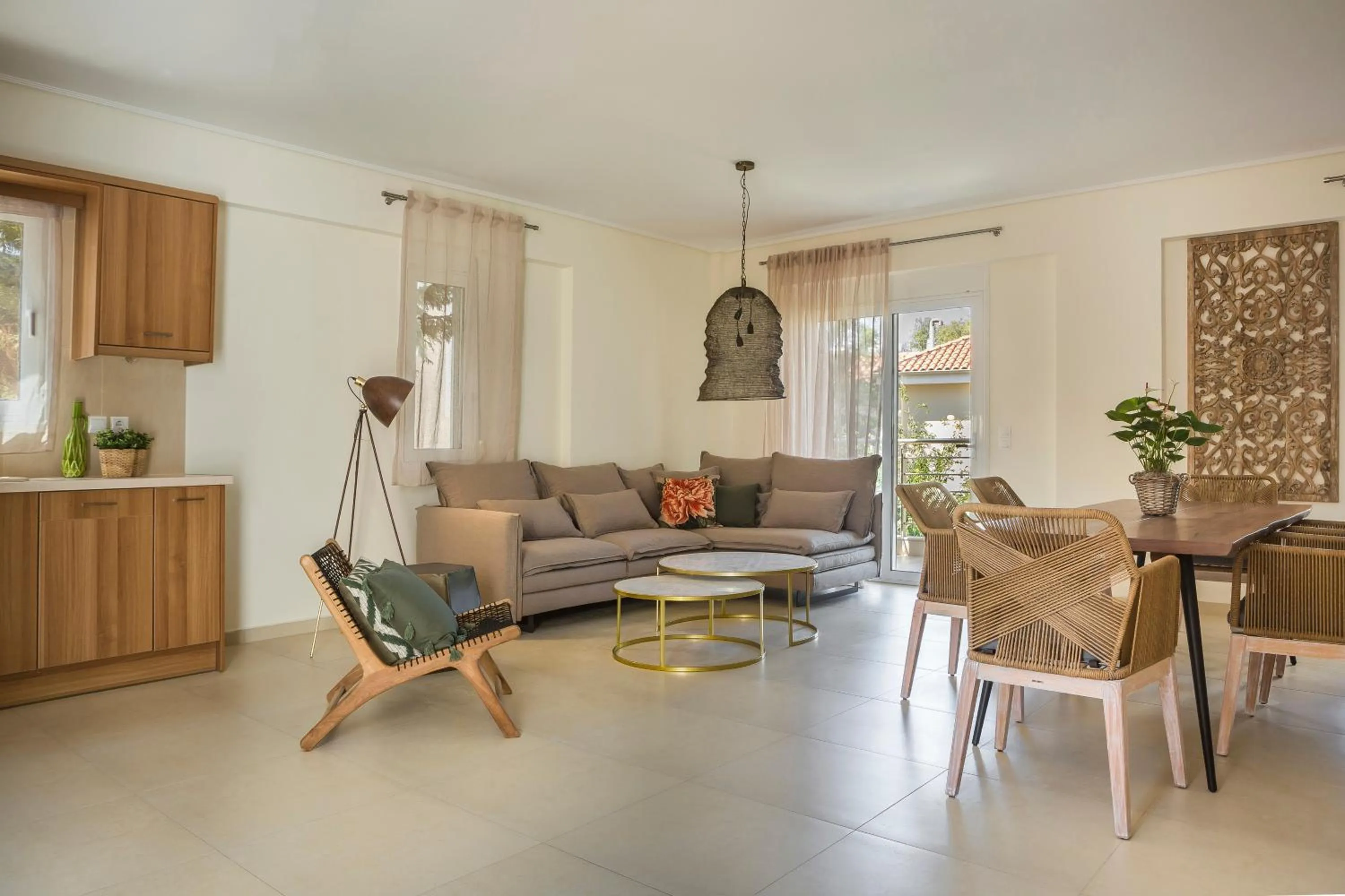 Living room in Meliti Waterfront Suites