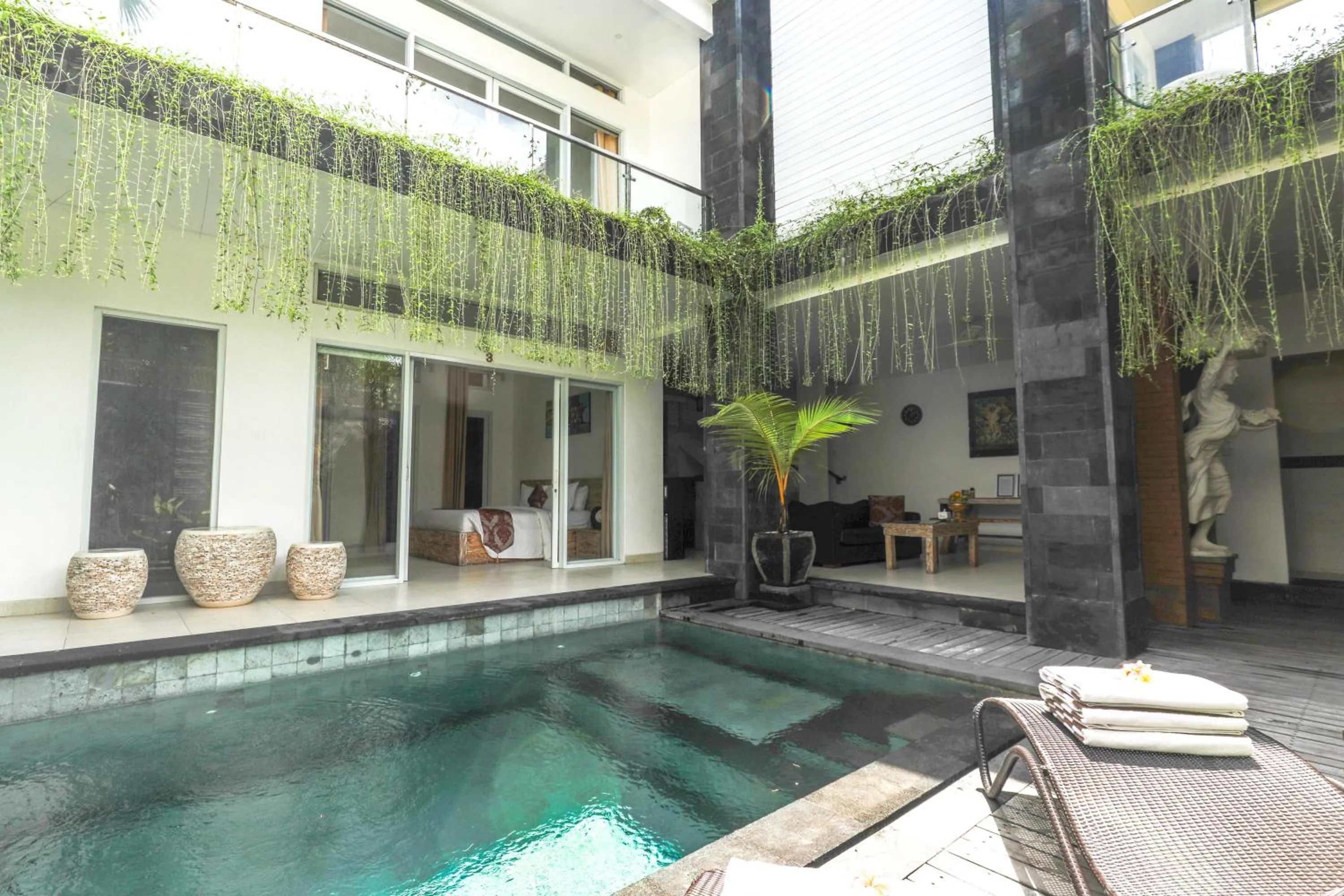 Pool view in Puri Bagus Villa by Great Bali Villas
