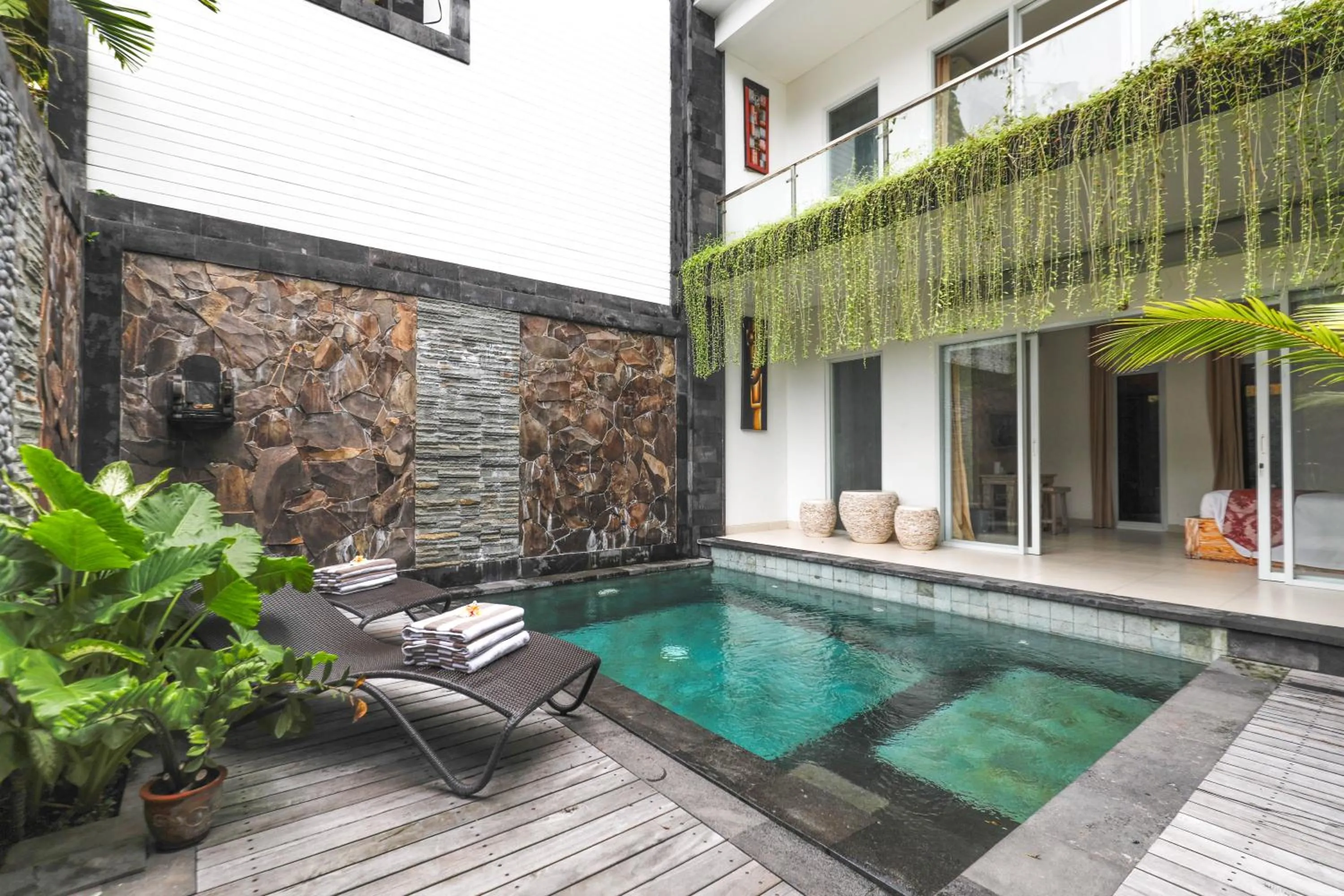 Pool view in Puri Bagus Villa by Great Bali Villas