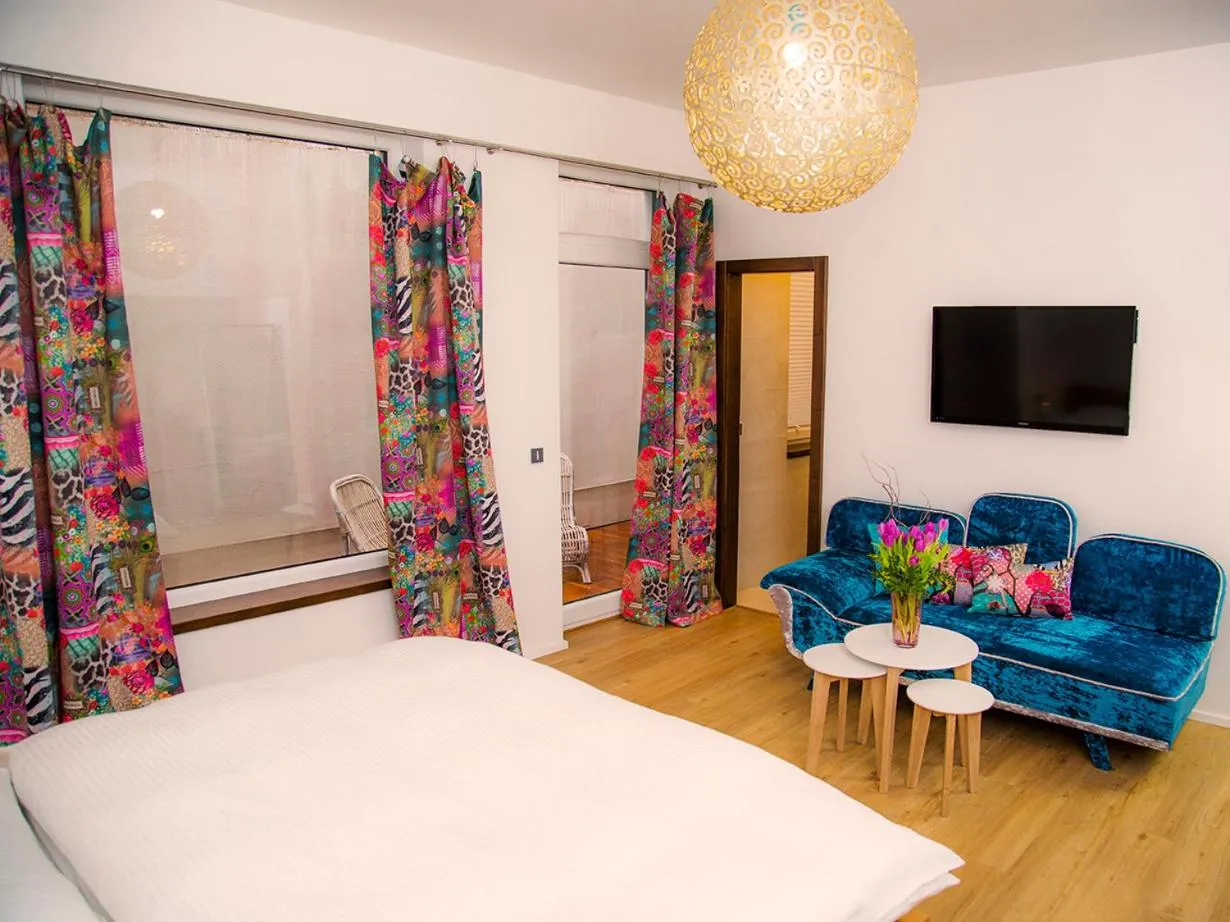 Patio, Bed in Boutique Hotel Frieden