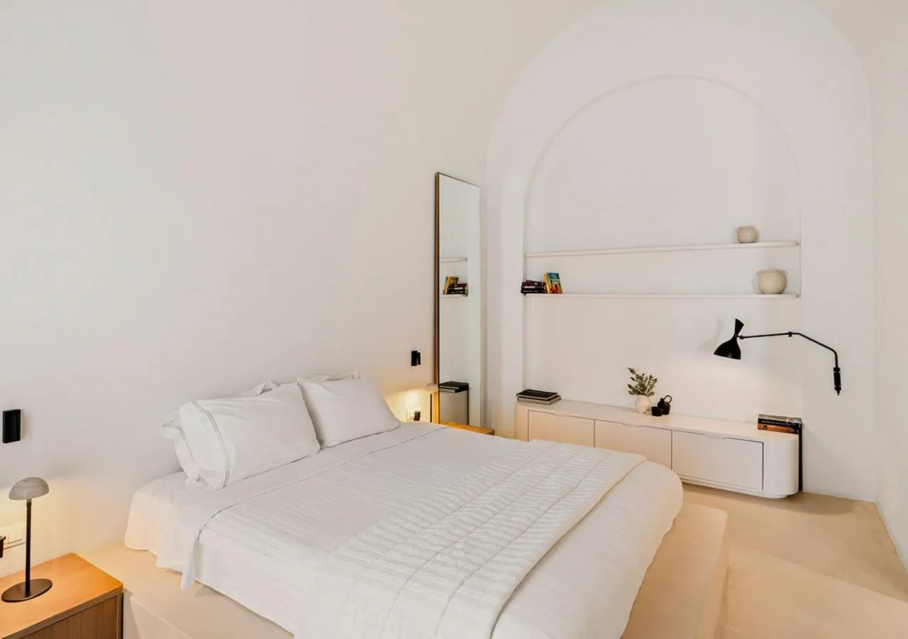 Bedroom, Bed in Orabel Suites Santorini (Adults Only)
