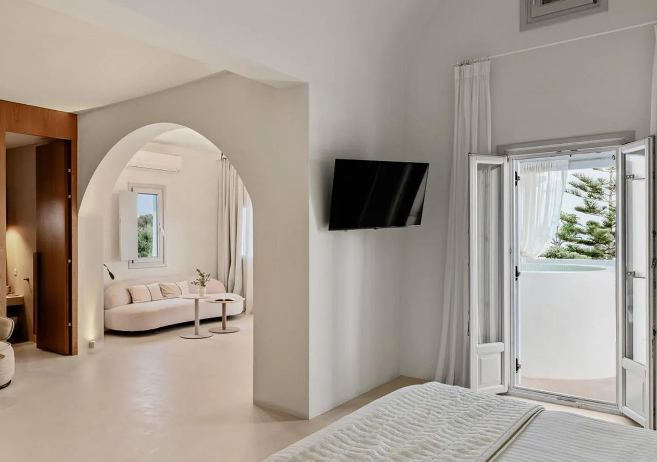 Bedroom, Bed in Orabel Suites Santorini (Adults Only)