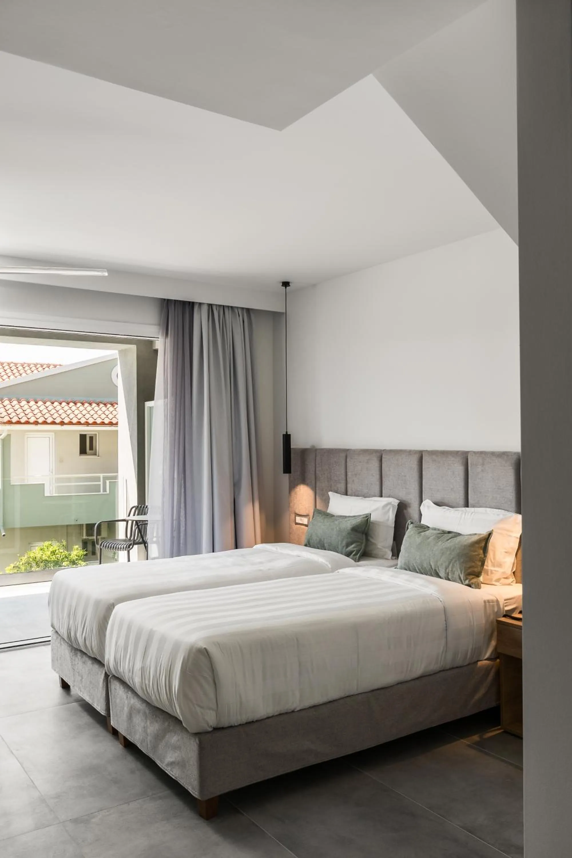 Bedroom, Bed in Acharavi Beach Hotel