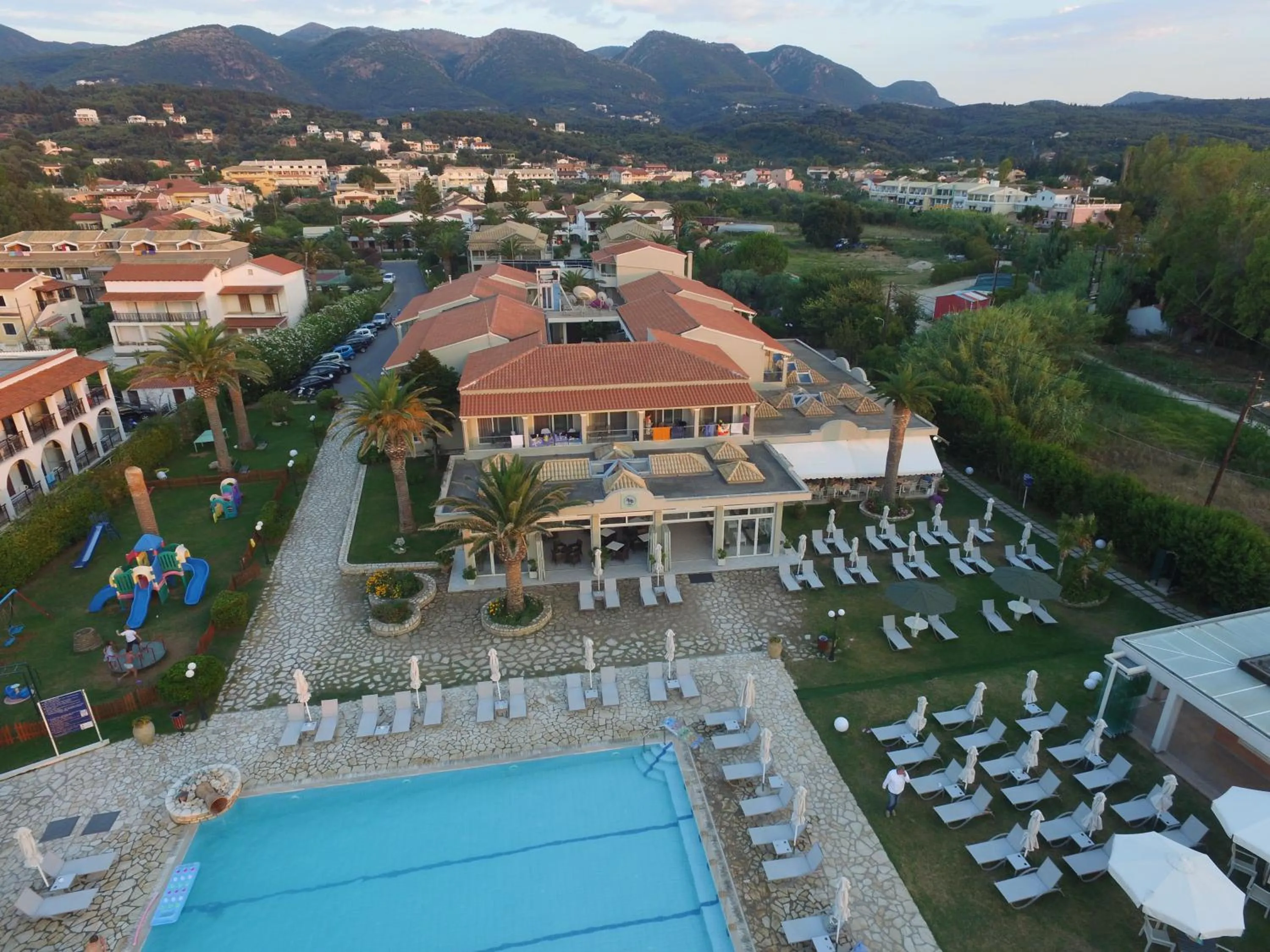 Bird's eye view in Acharavi Beach Hotel