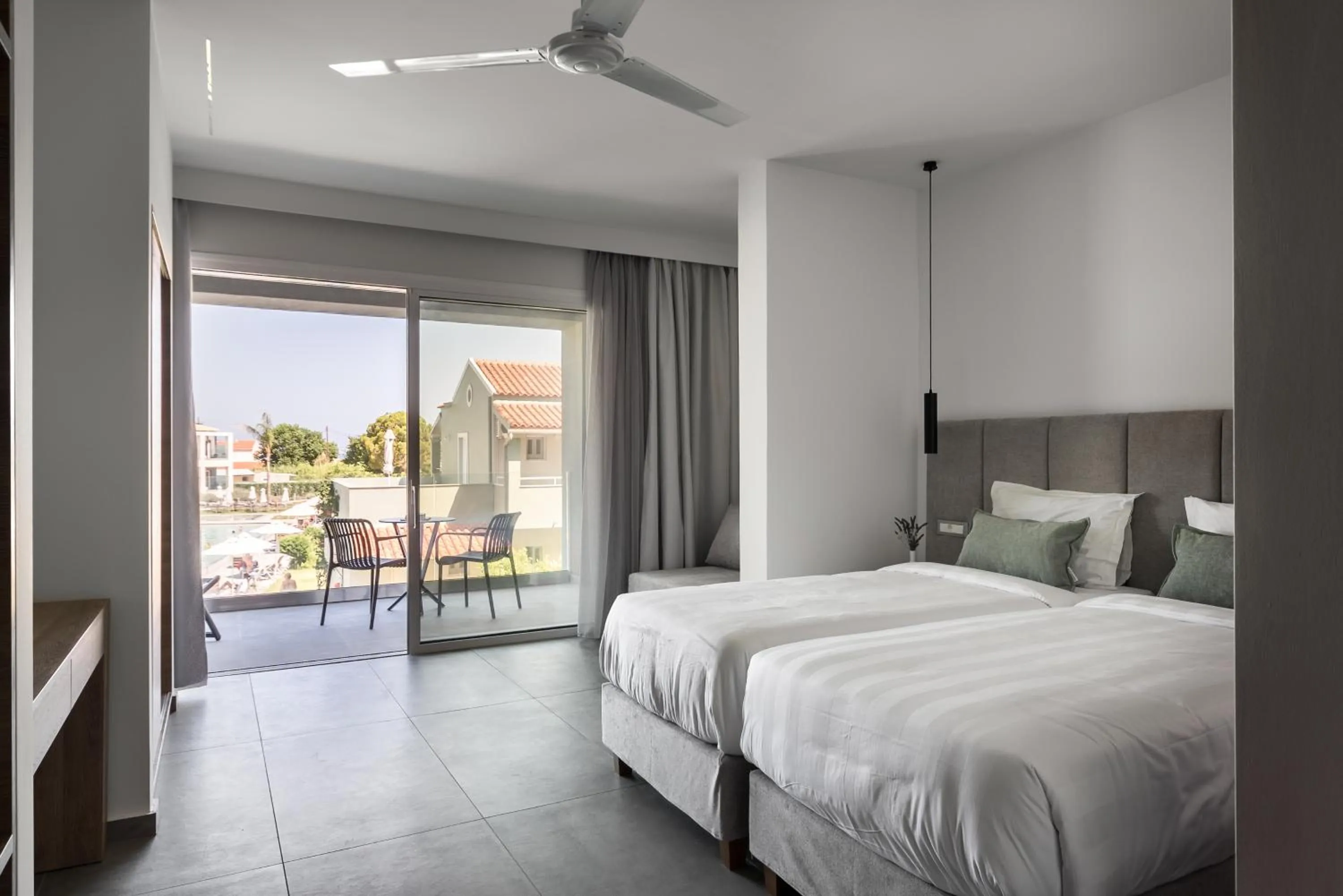 Bedroom, Bed in Acharavi Beach Hotel