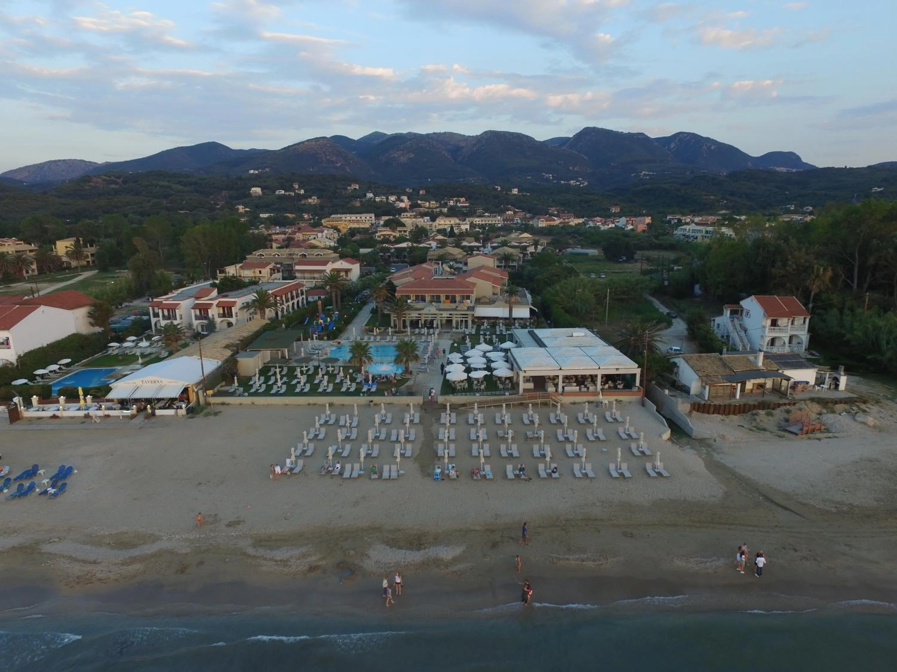 Bird's eye view in Acharavi Beach Hotel