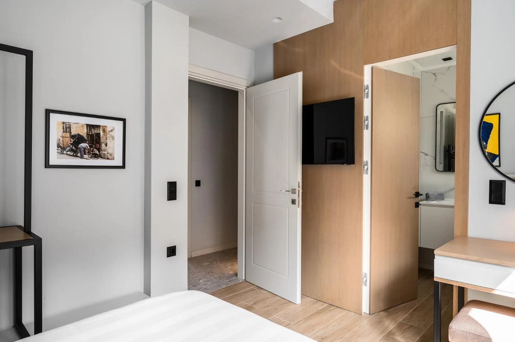 Bedroom, Bed in Acharavi Beach Hotel