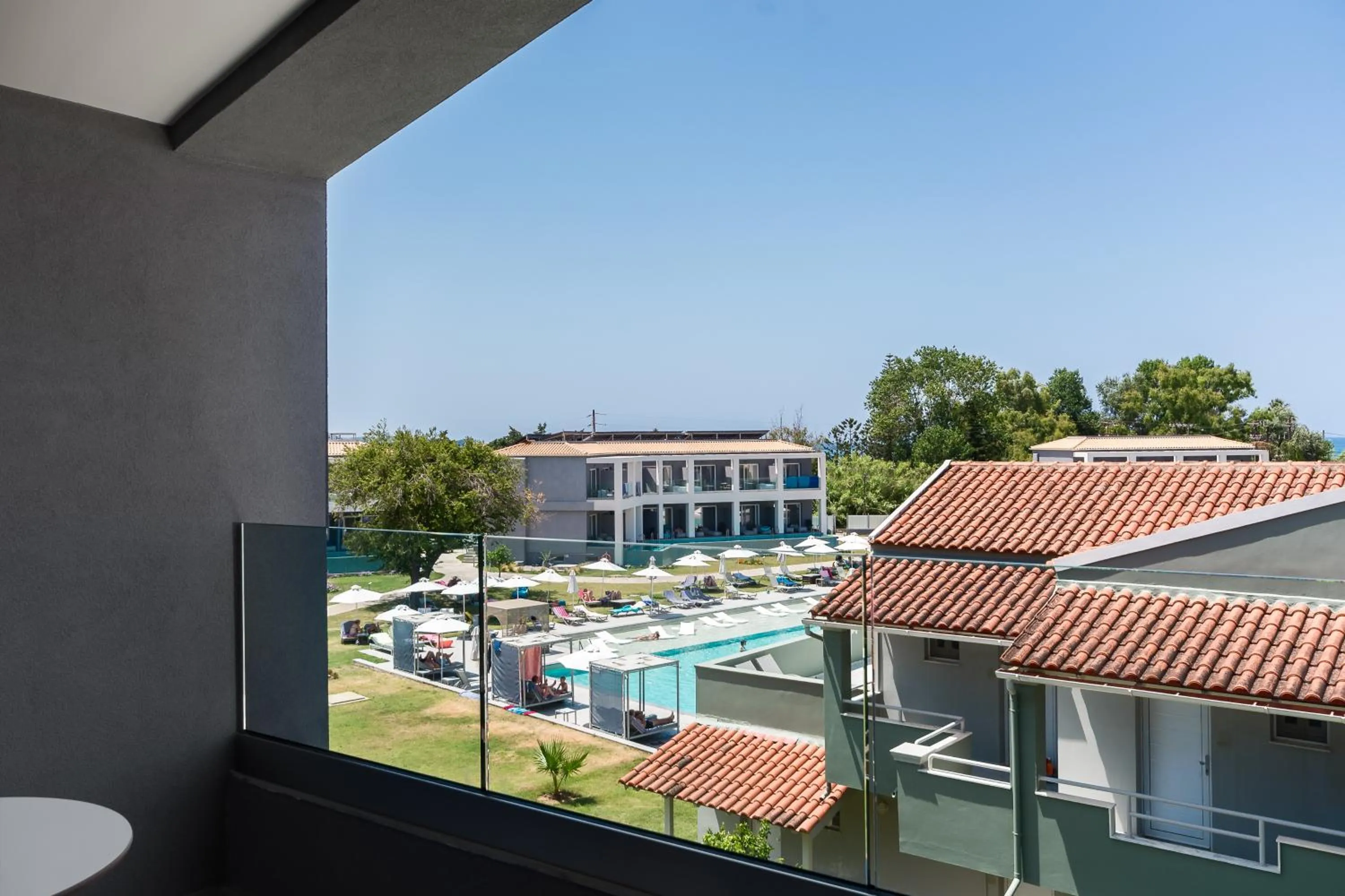 Pool view in Acharavi Beach Hotel