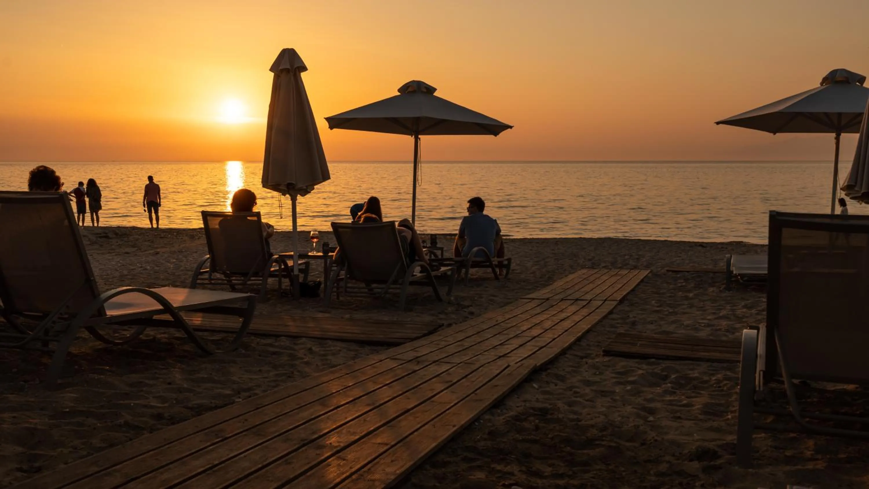 Sunset in Acharavi Beach Hotel