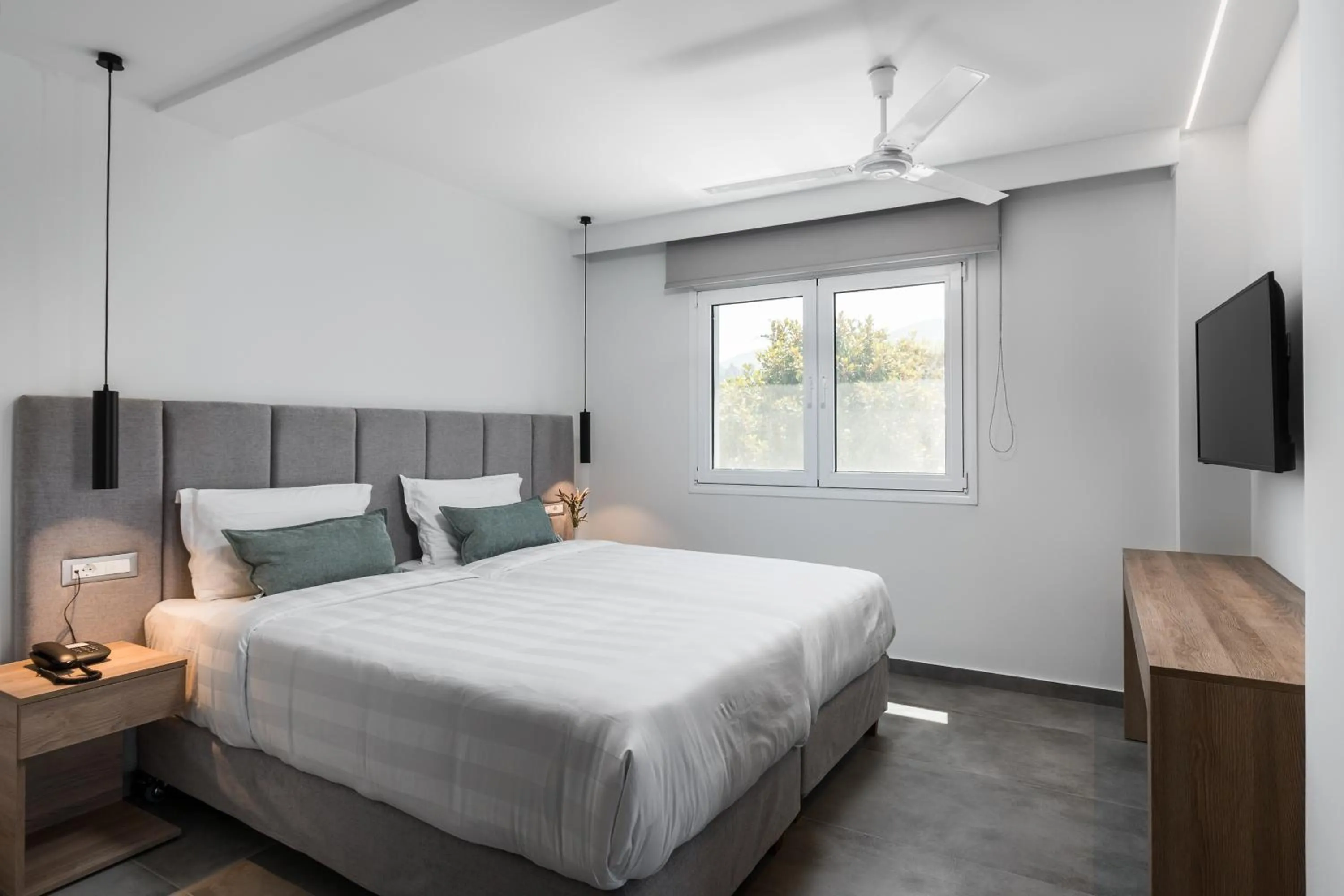 Bedroom, Bed in Acharavi Beach Hotel