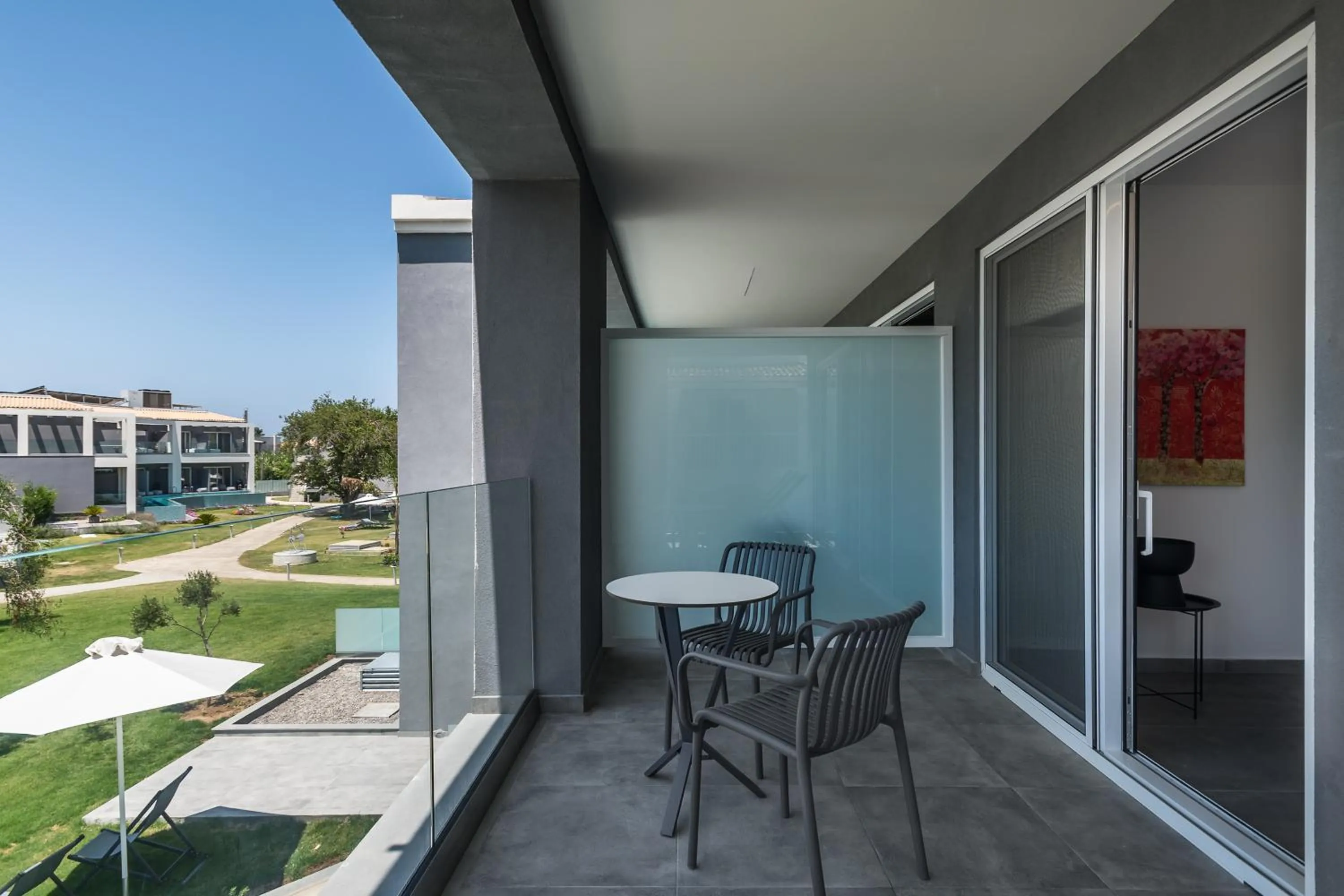 Balcony/Terrace in Acharavi Beach Hotel