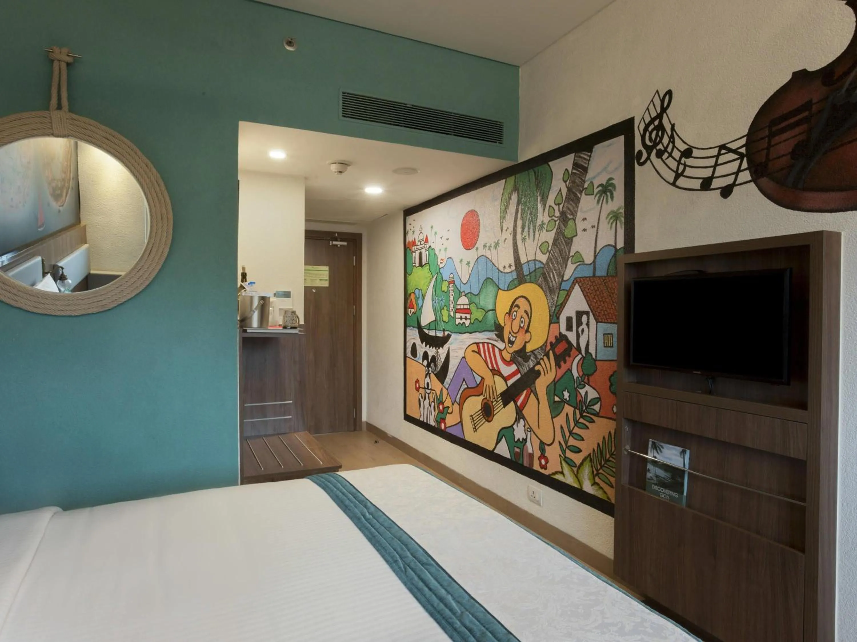 Bedroom, Bed in ibis Styles Goa Calangute - An Accor Brand