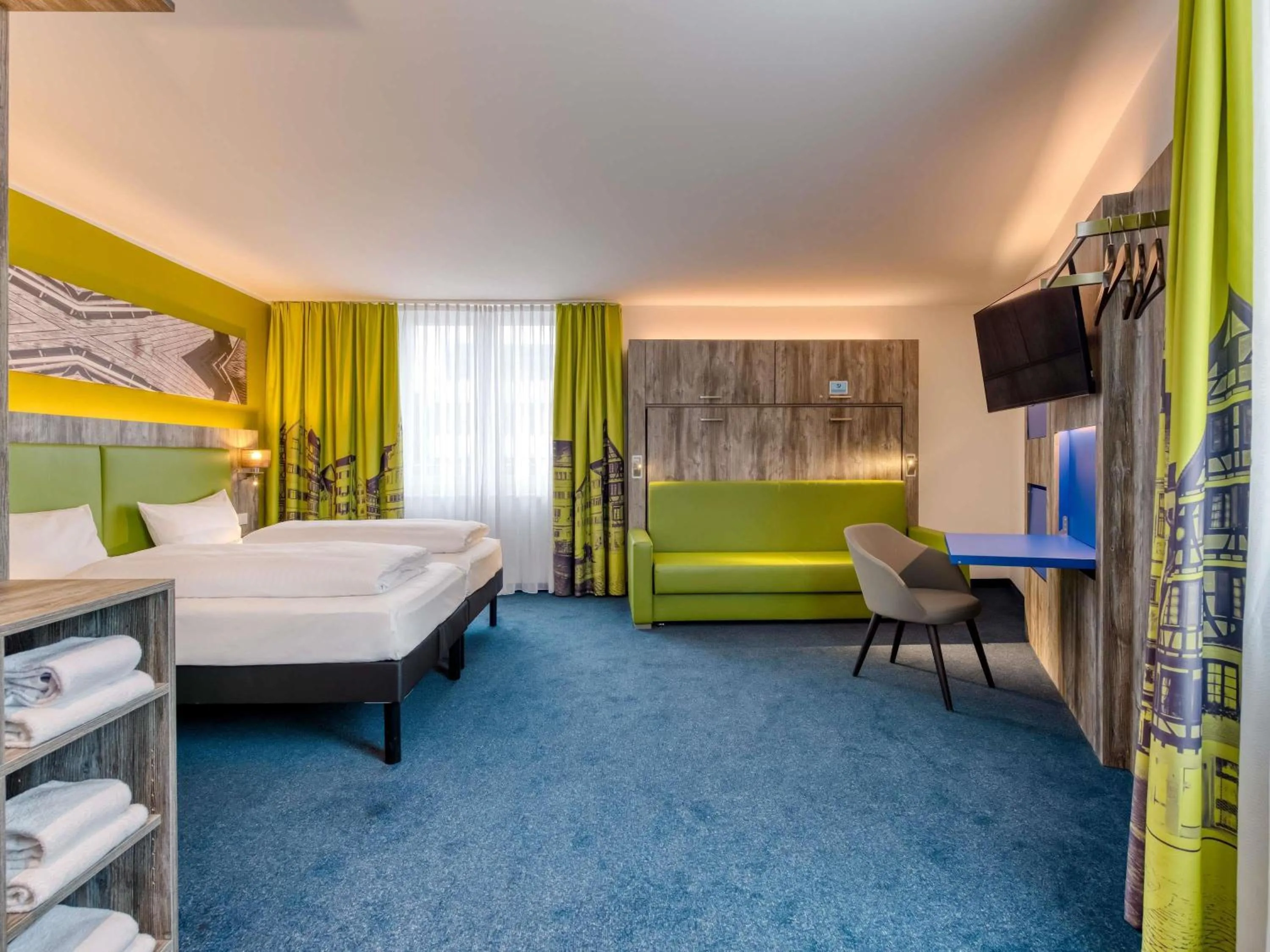 Bedroom, Bed in ibis Styles Tuebingen