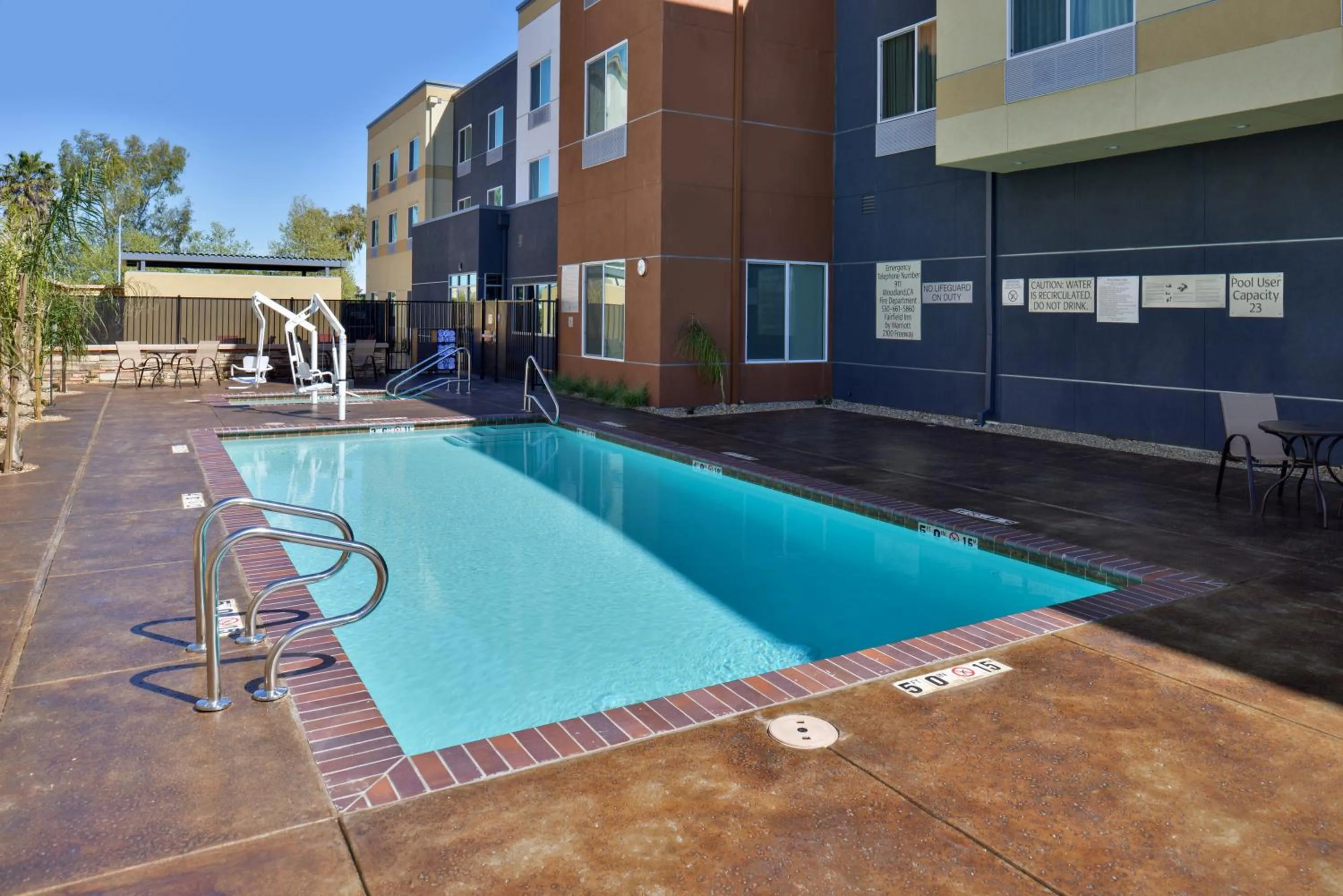 Pool view in Fairfield Inn & Suites by Marriott Sacramento Airport Woodland