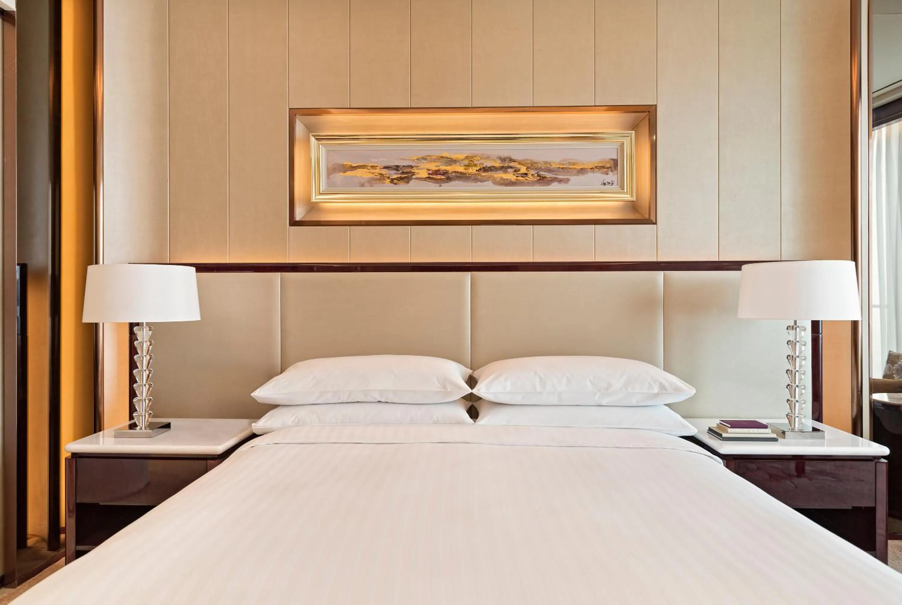 Bed in Yiwu Marriott Hotel