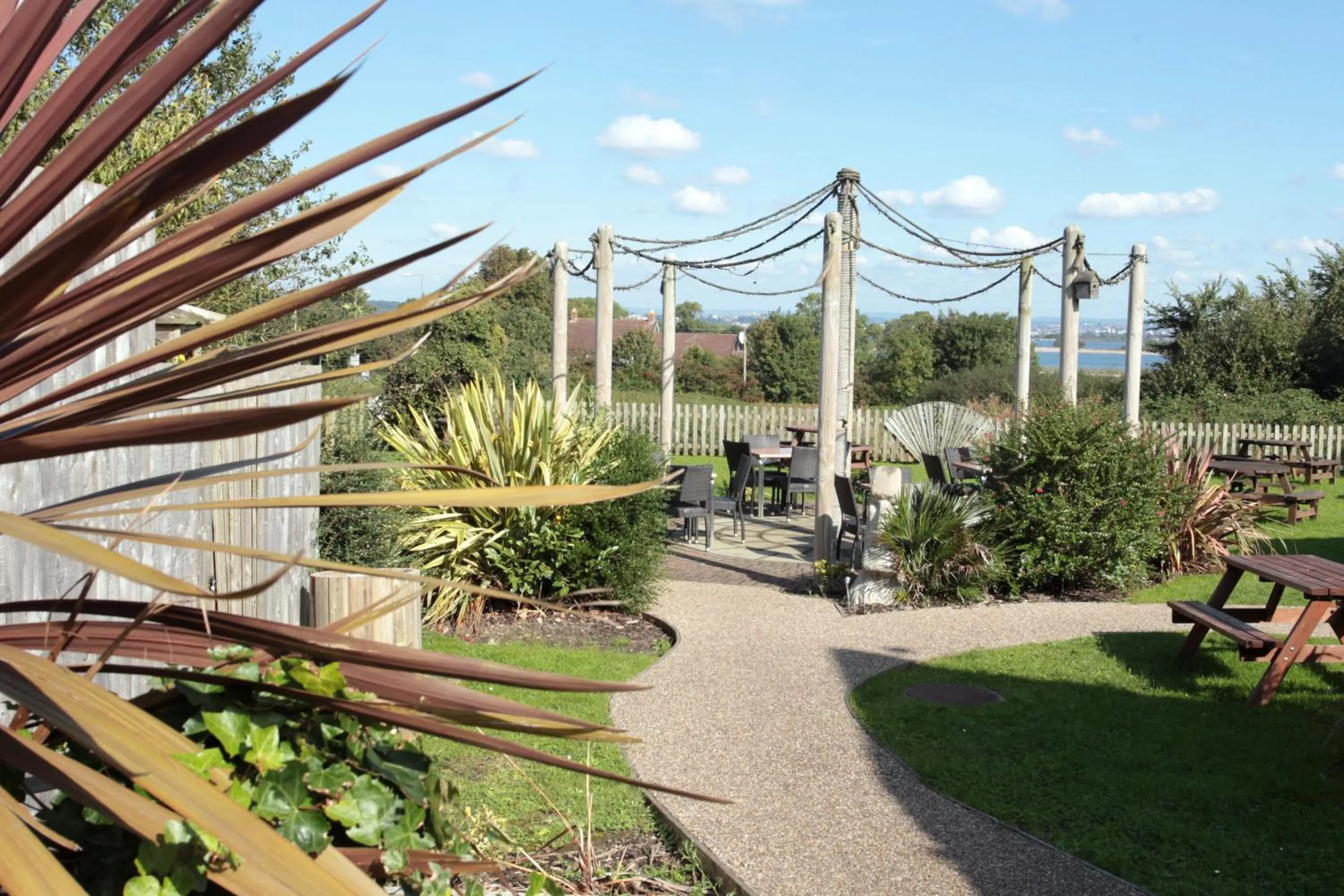 Garden in Fox & Goose, Barrow Gurney by Marston's Inns