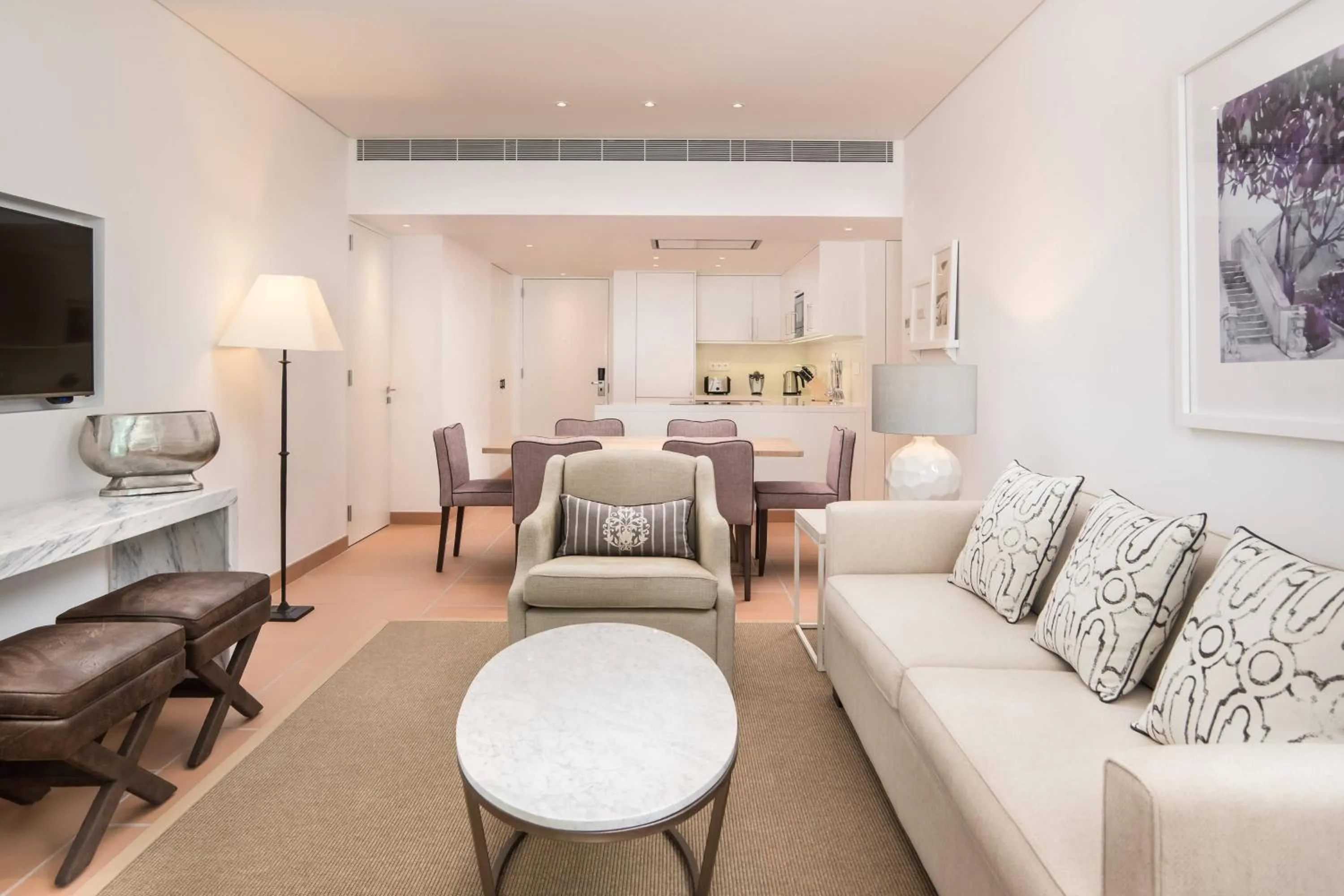 Living room in Pine Cliffs Ocean Suites, a Luxury Collection Resort & Spa, Algarve