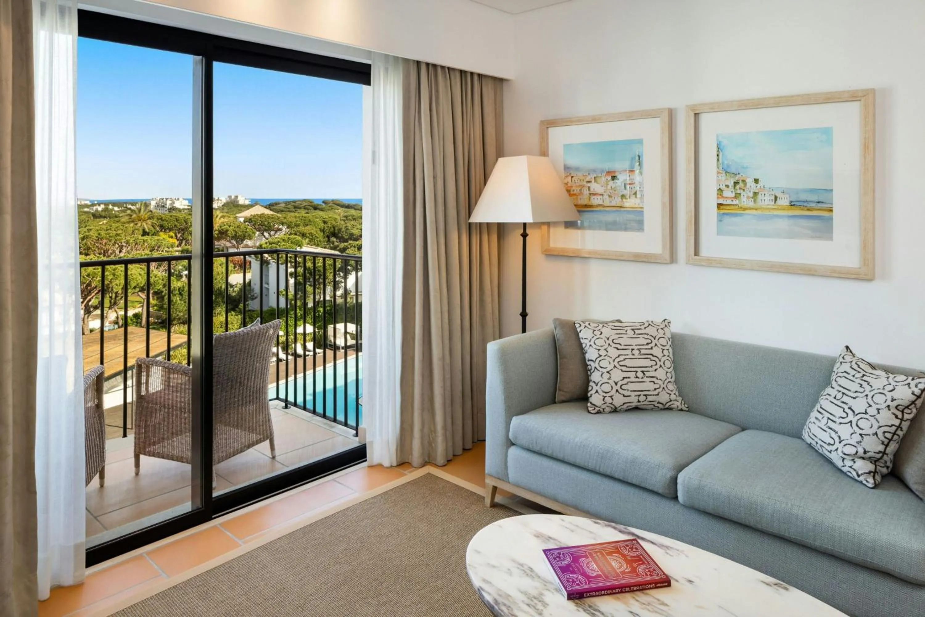 Living room in Pine Cliffs Ocean Suites, a Luxury Collection Resort & Spa, Algarve