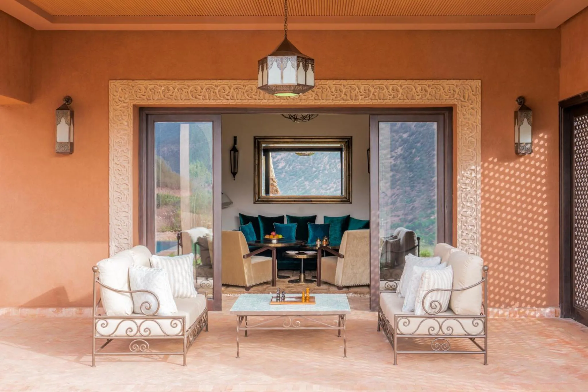 Patio in Kasbah Tamadot - Sir Richard Branson's Moroccan Retreat
