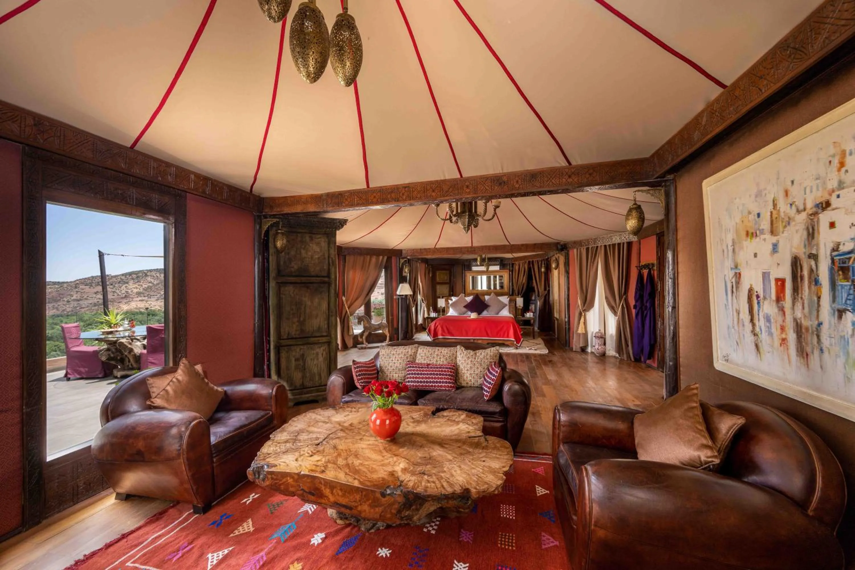 Balcony/Terrace in Kasbah Tamadot - Sir Richard Branson's Moroccan Retreat