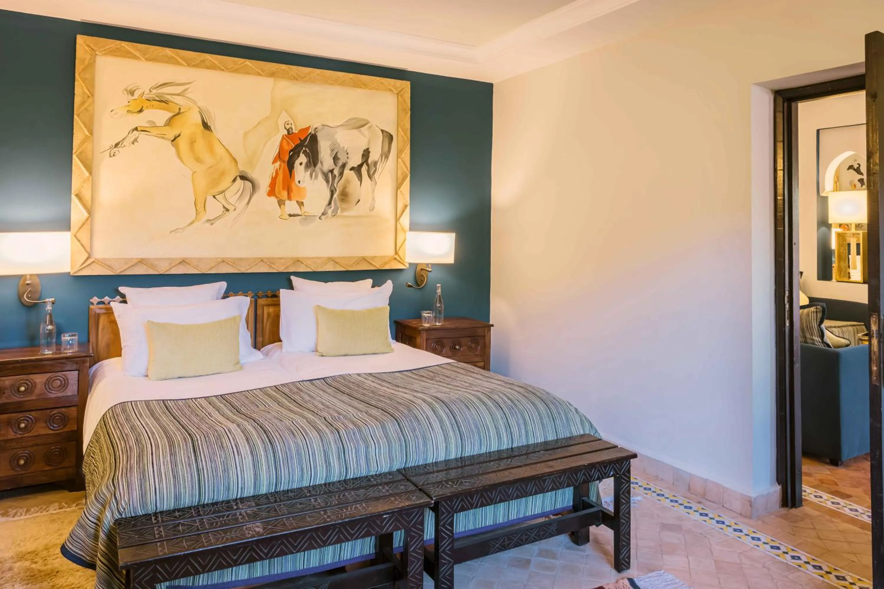 Bedroom, Bed in Kasbah Tamadot - Sir Richard Branson's Moroccan Retreat