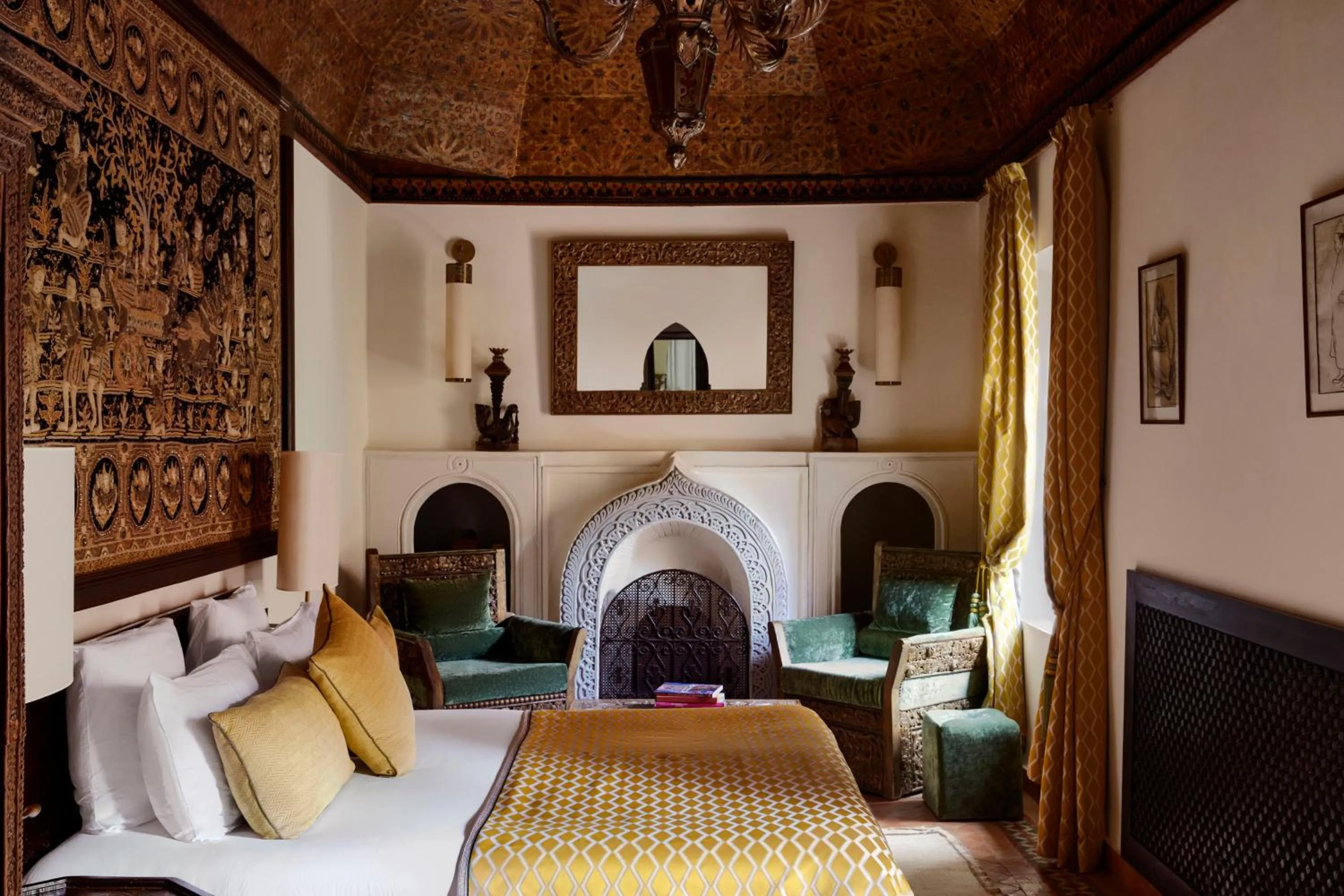 Bedroom, Bed in Kasbah Tamadot - Sir Richard Branson's Moroccan Retreat
