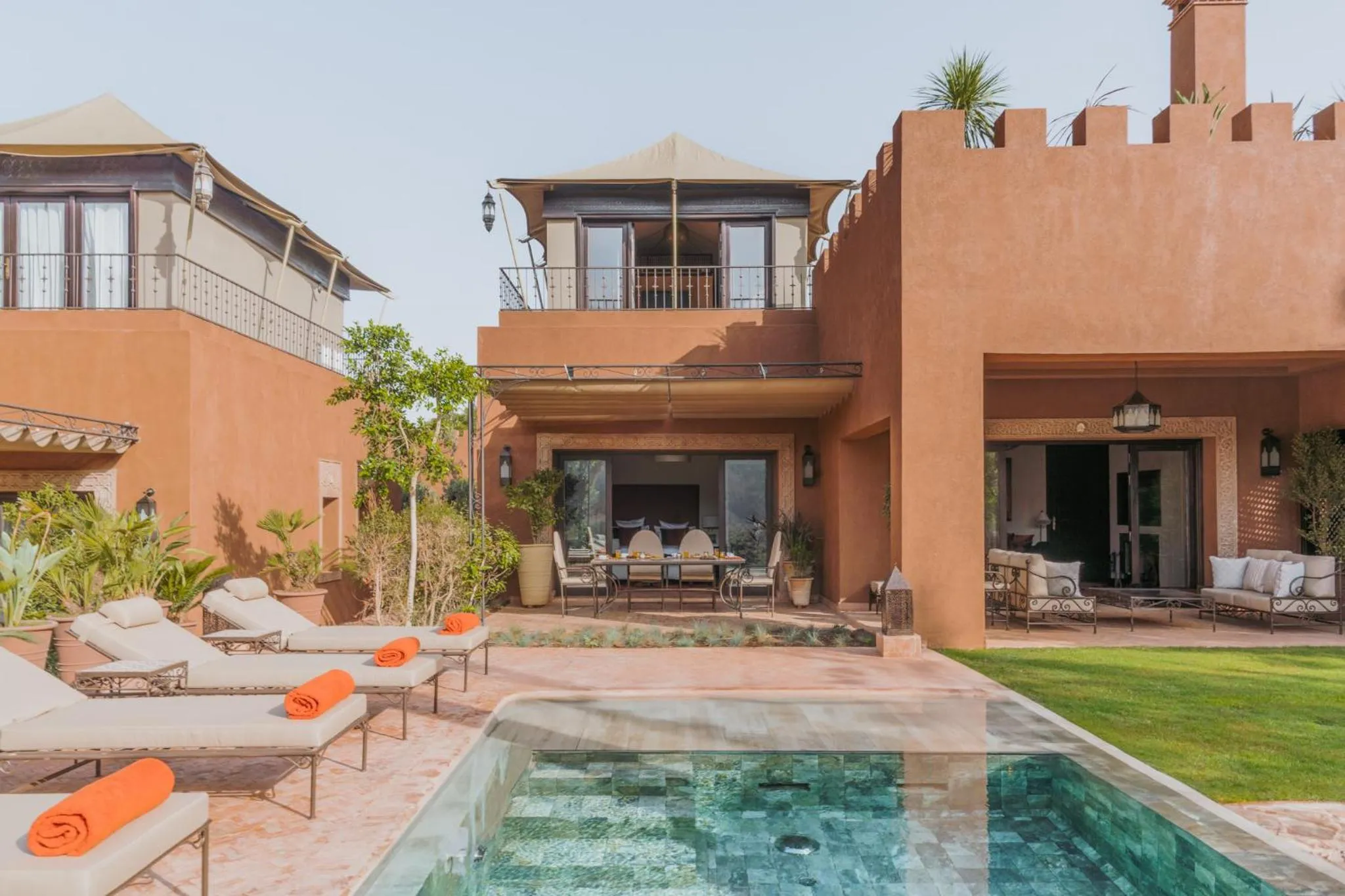 Pool view in Kasbah Tamadot - Sir Richard Branson's Moroccan Retreat