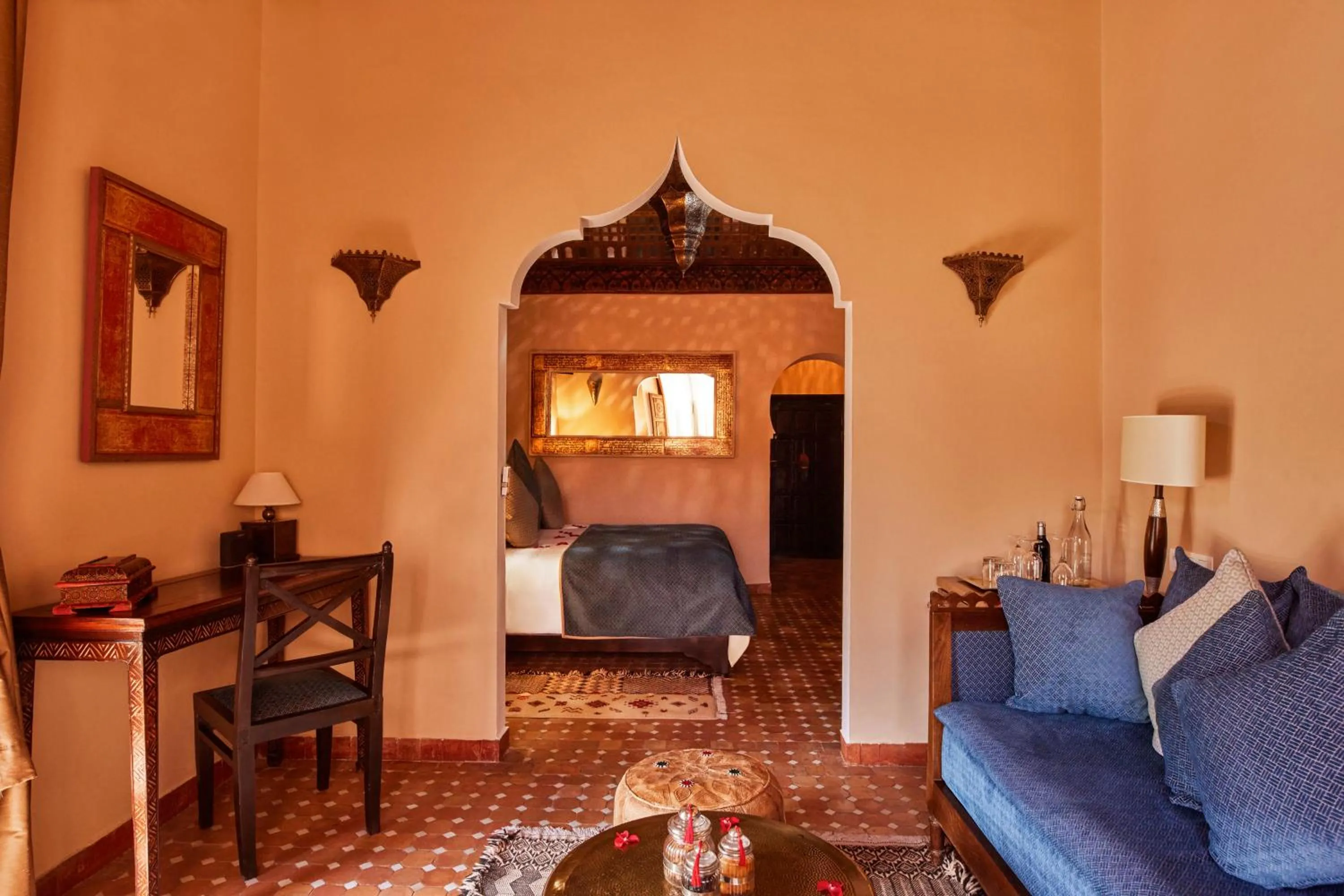 Seating area in Kasbah Tamadot - Sir Richard Branson's Moroccan Retreat