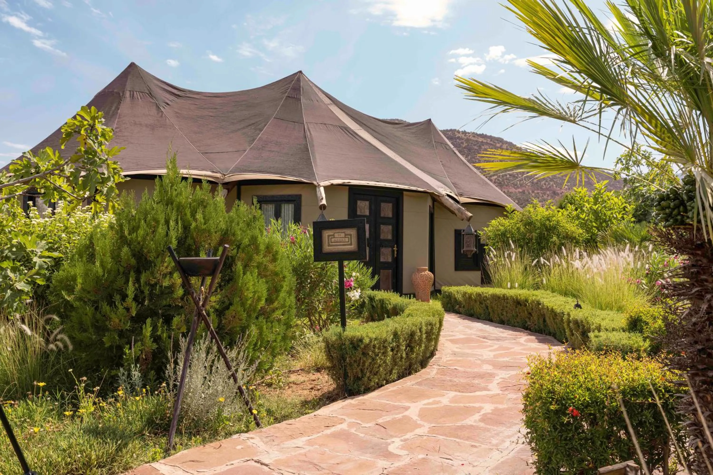 Garden in Kasbah Tamadot - Sir Richard Branson's Moroccan Retreat