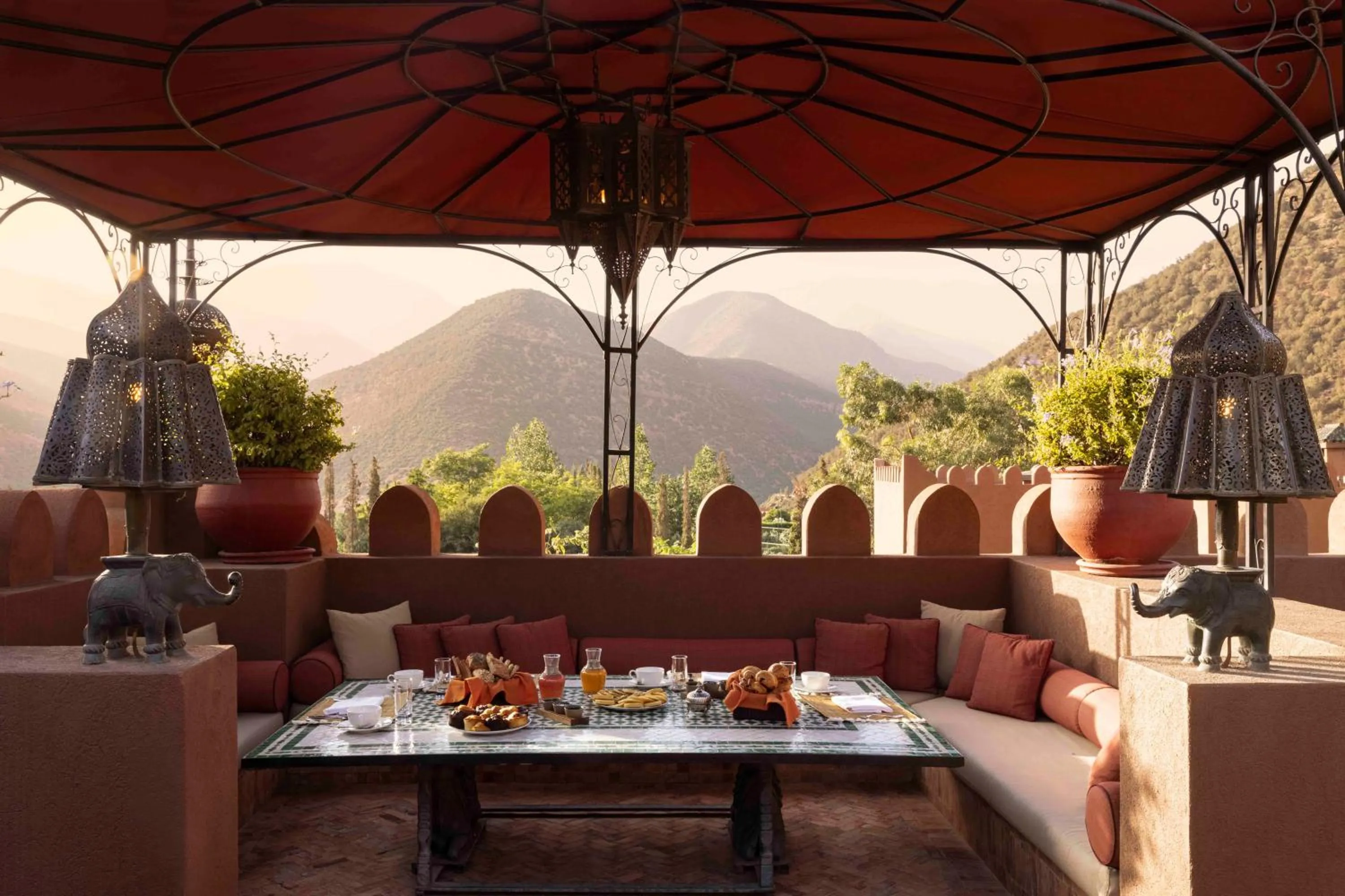 Balcony/Terrace in Kasbah Tamadot - Sir Richard Branson's Moroccan Retreat