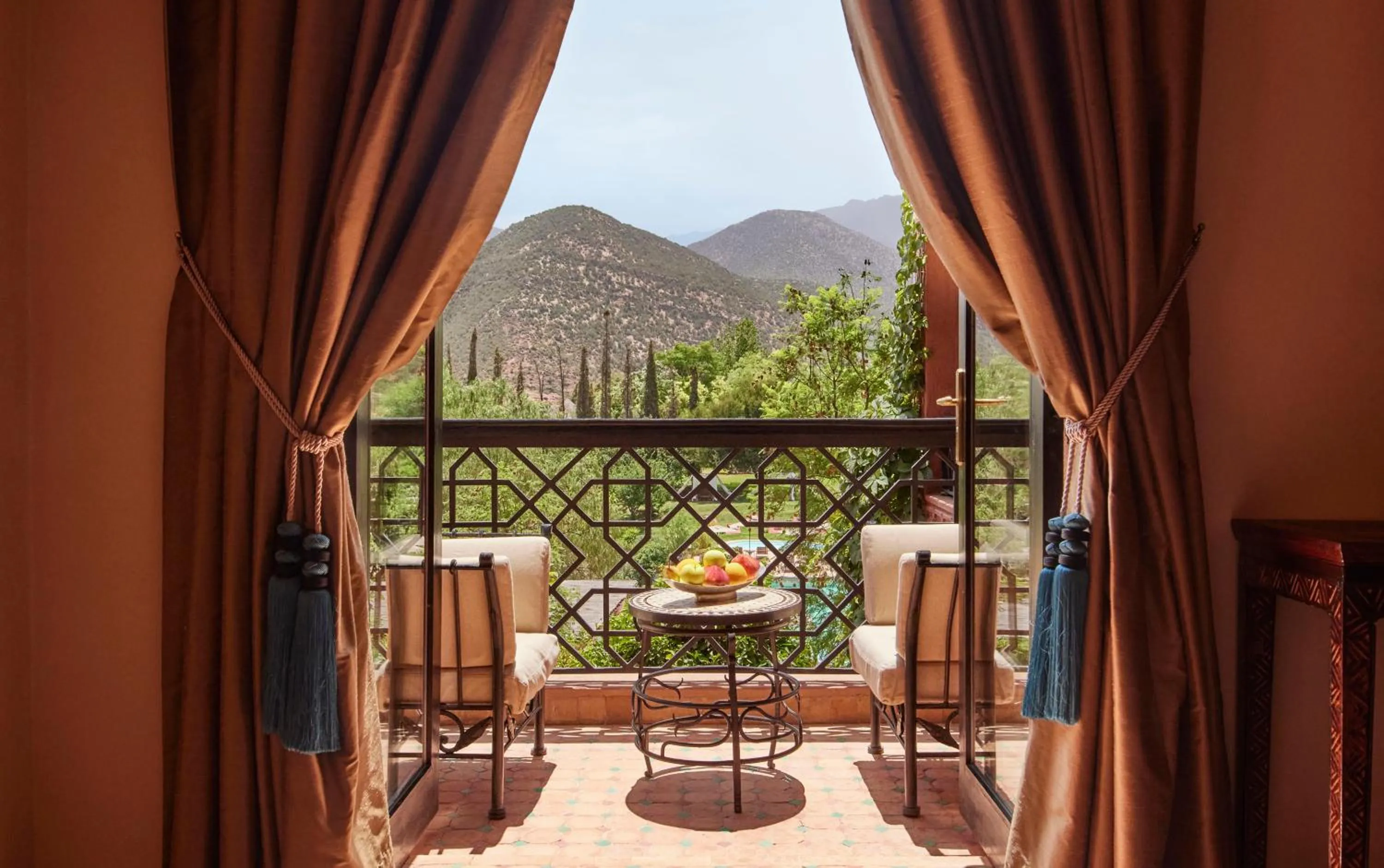 Patio in Kasbah Tamadot - Sir Richard Branson's Moroccan Retreat