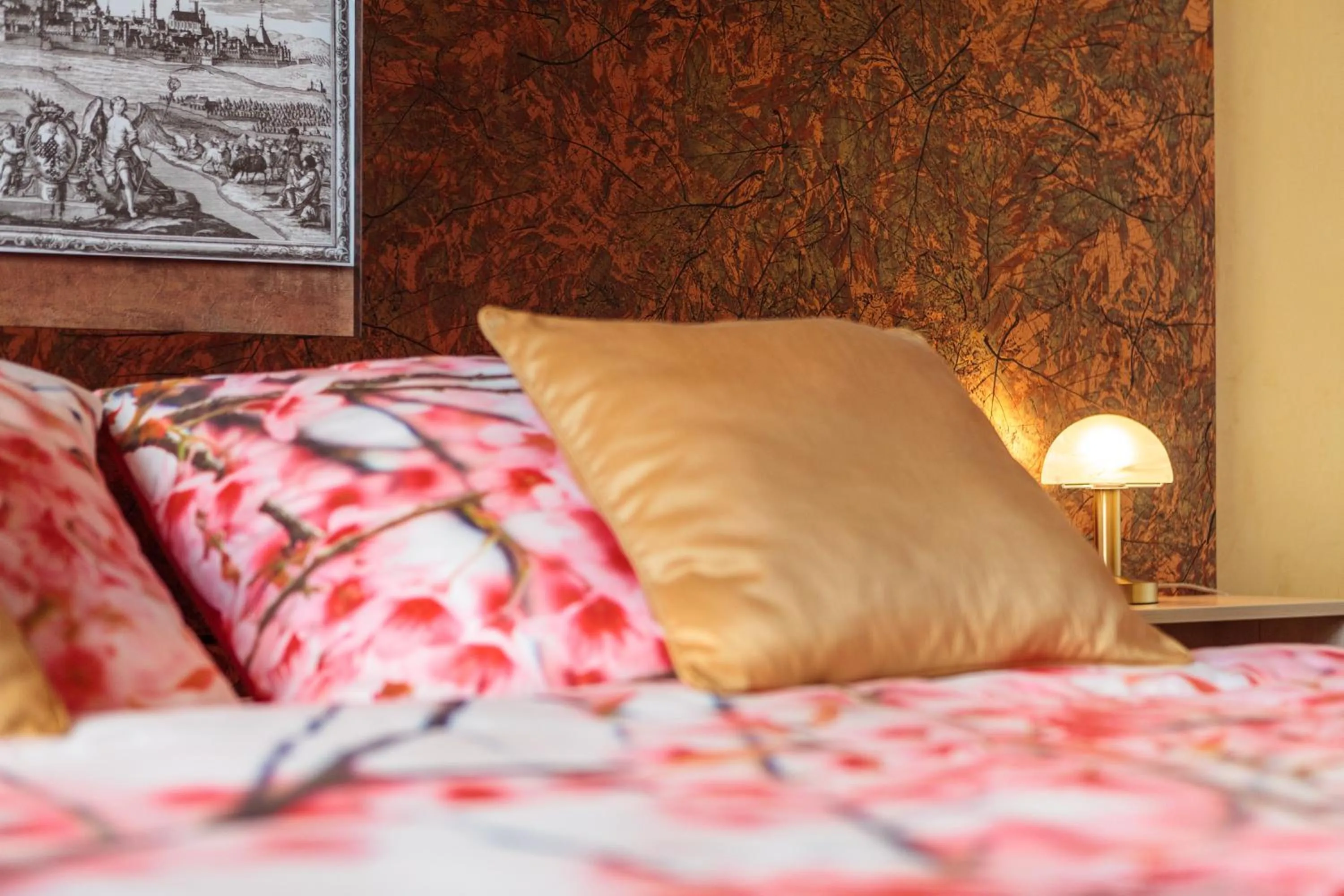 Decorative detail, Bed in Hotel Conti
