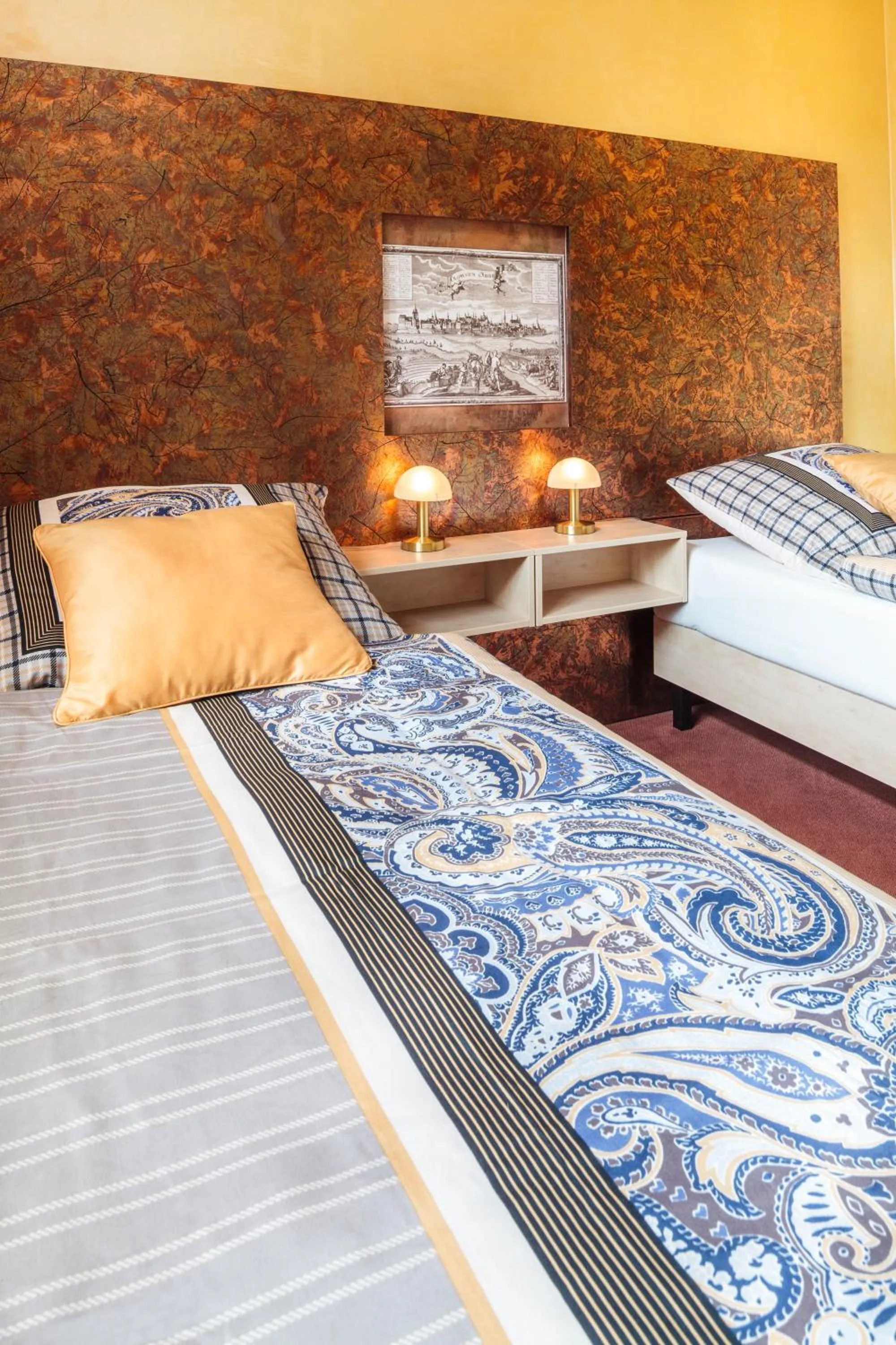 Decorative detail, Bed in Hotel Conti