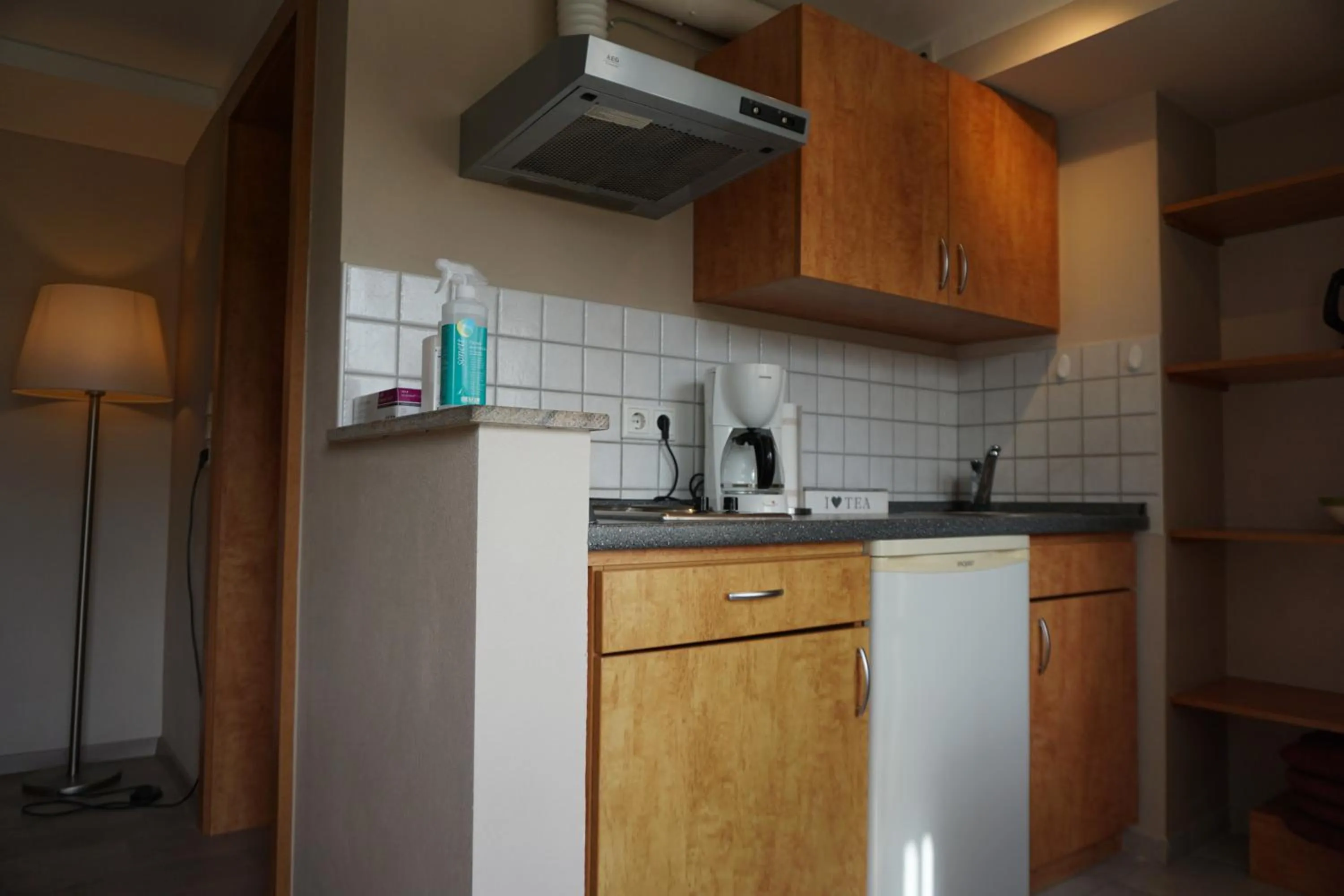 Kitchen or kitchenette in Hofgut Langenborn Wohnen auf Zeit möblierte Apartments Aschaffenburg Alzenau Frankfurt