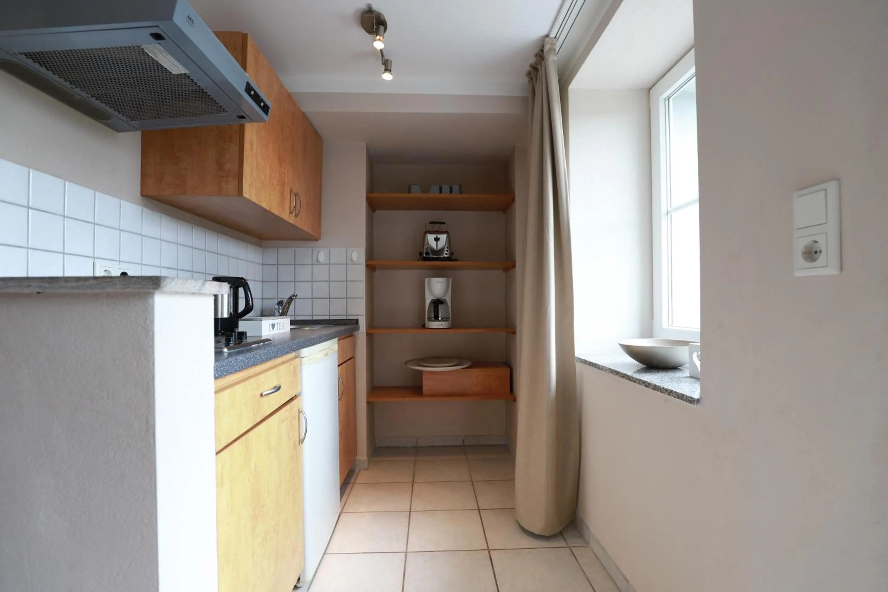 Kitchen or kitchenette in Hofgut Langenborn Wohnen auf Zeit möblierte Apartments Aschaffenburg Alzenau Frankfurt