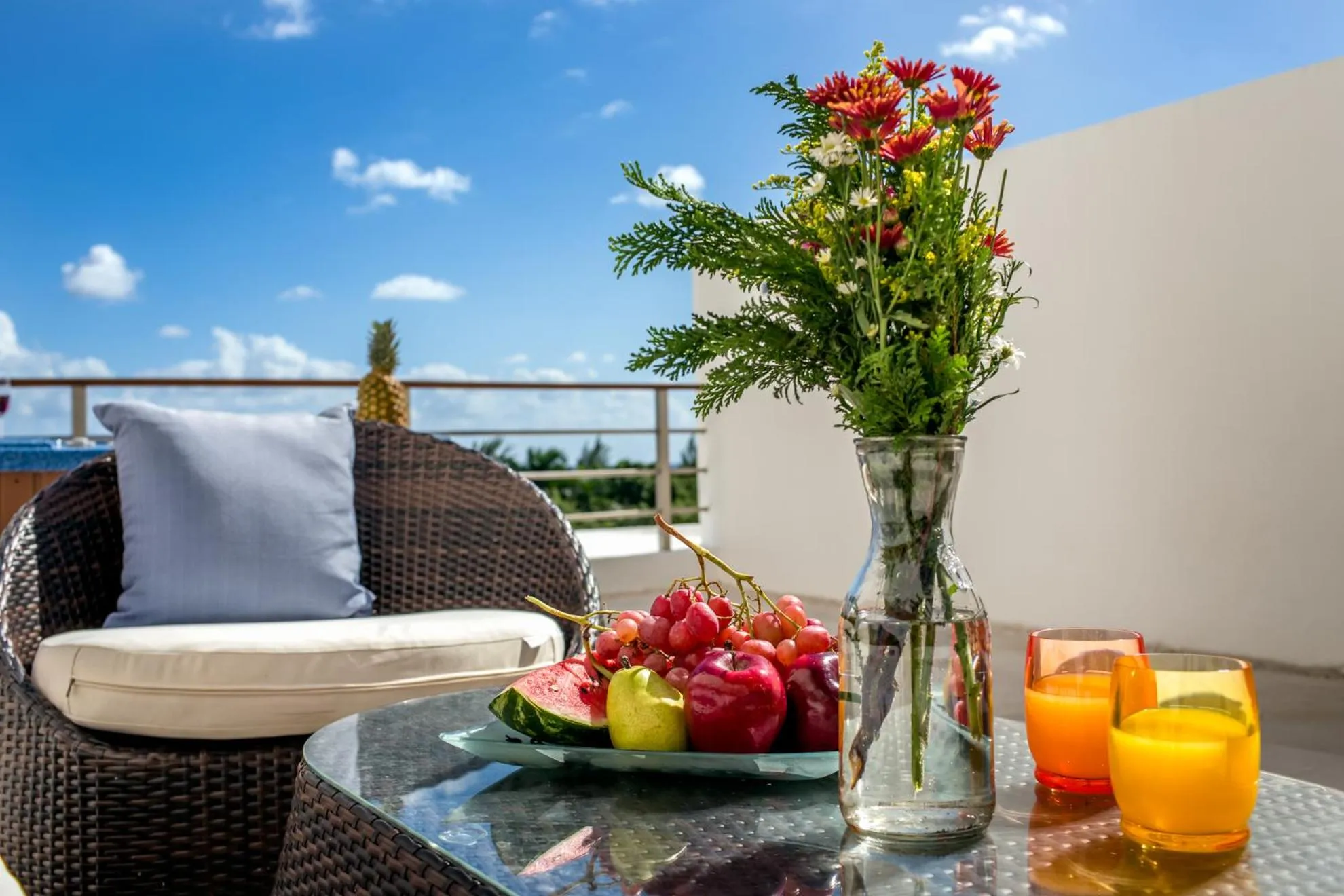 Balcony/Terrace in Luxurious & Central Condo In Playa Steps From The Beach