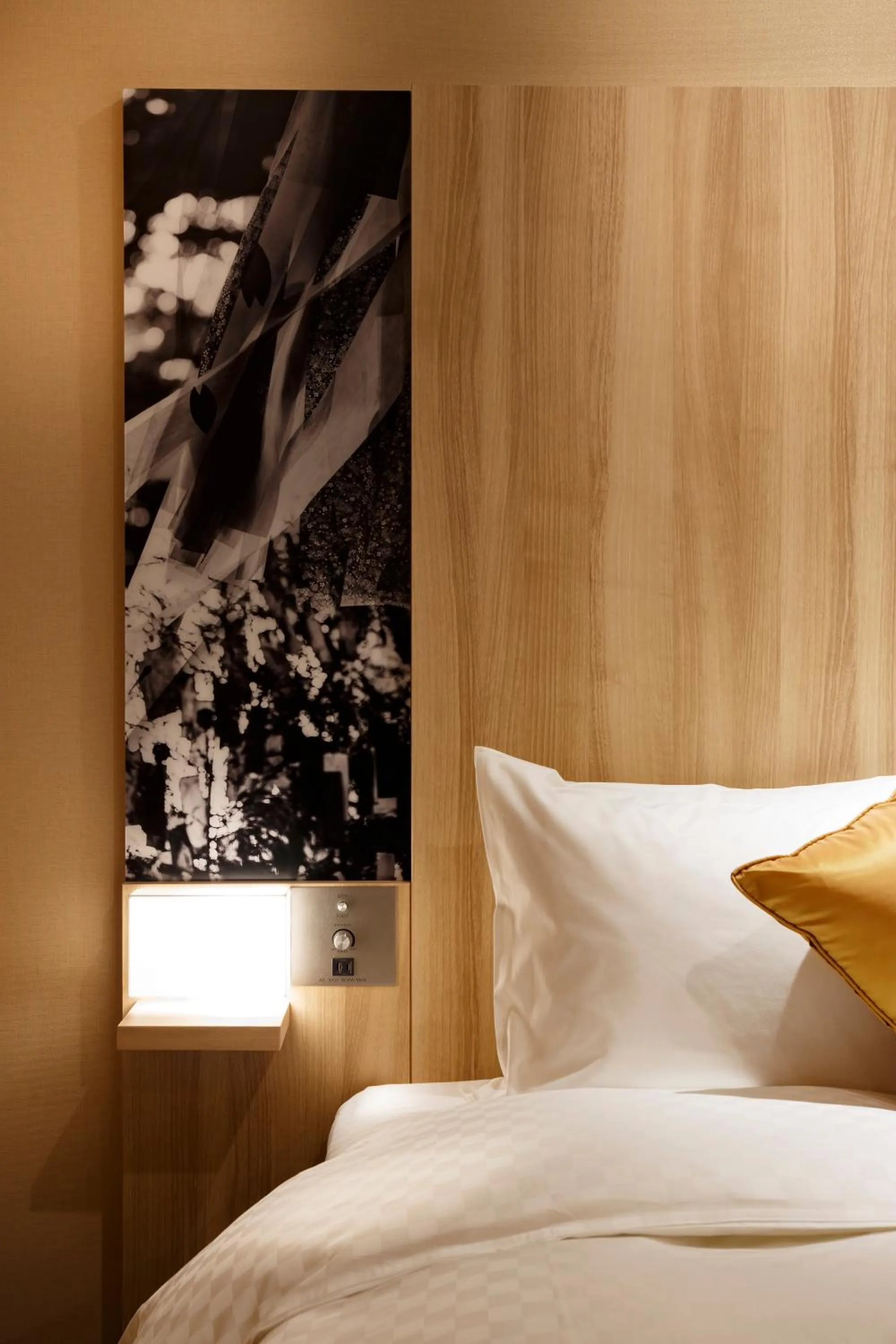 Decorative detail, Bed in Hotel Vista Sendai