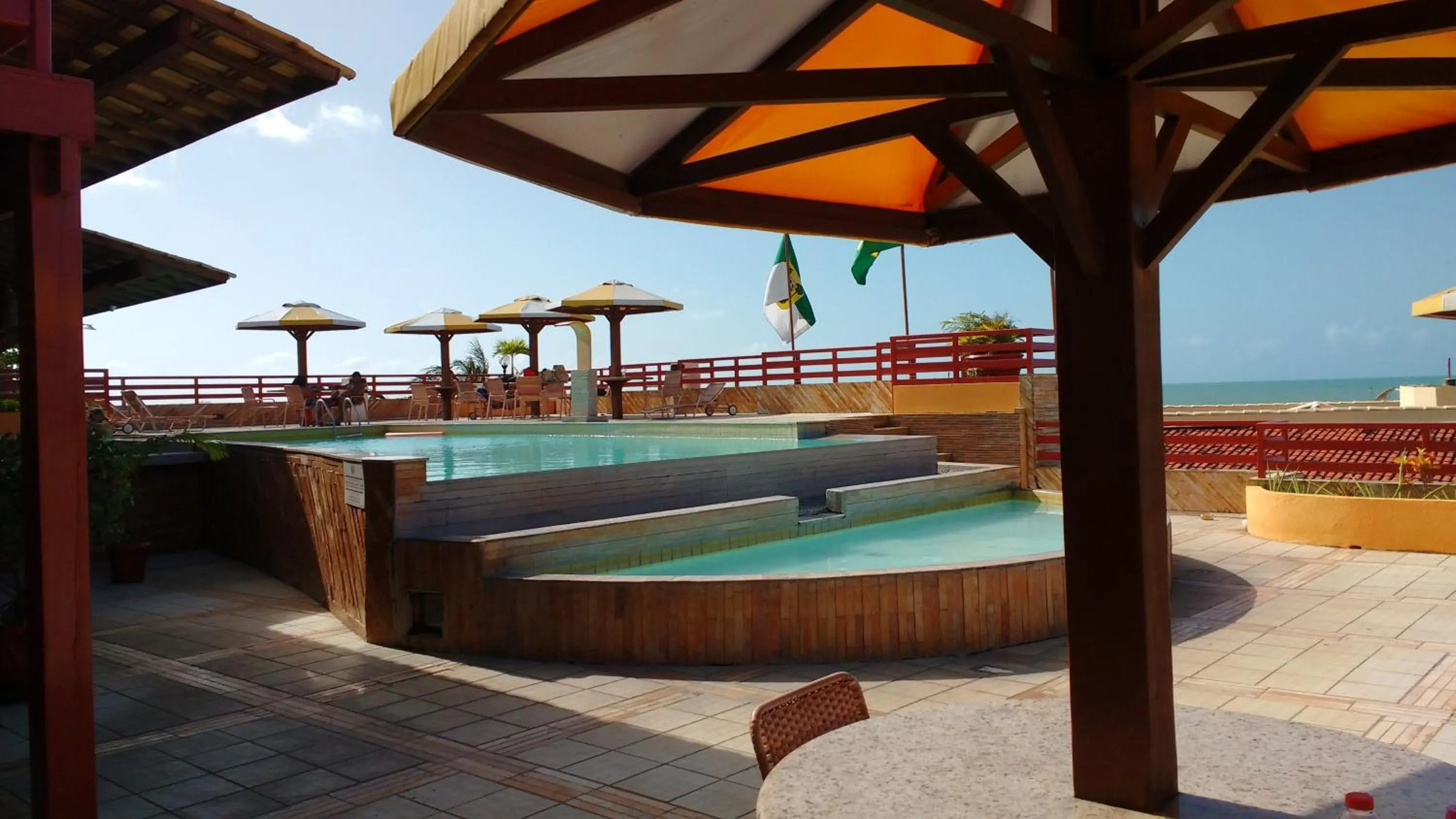 Pool view in Pipa's Bay Apartamentos