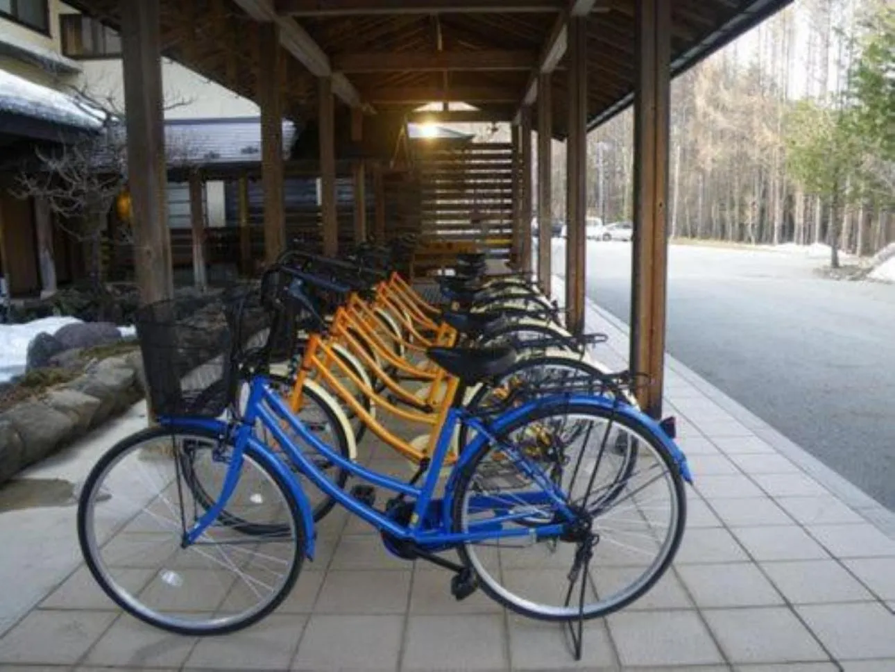 Cycling in Tsutaya Tokinoyado Kazari