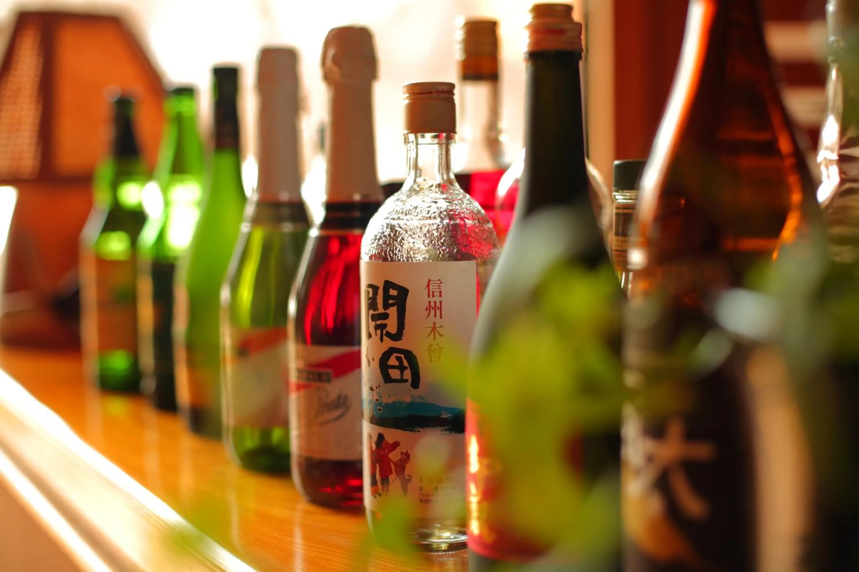 Alcoholic drinks in Tsutaya Tokinoyado Kazari