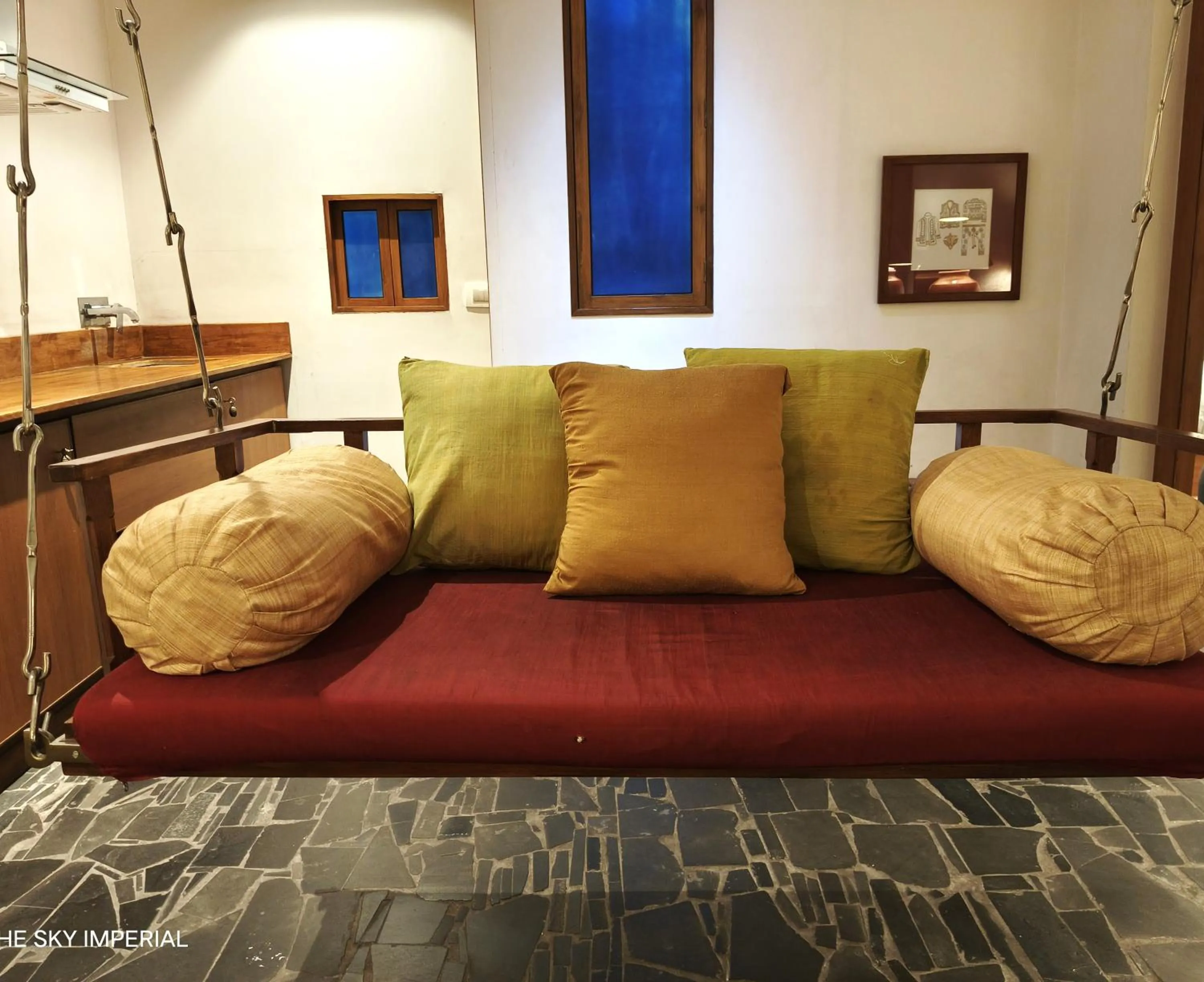 Living room in The Sky Imperial Aarivaa Luxury Stays