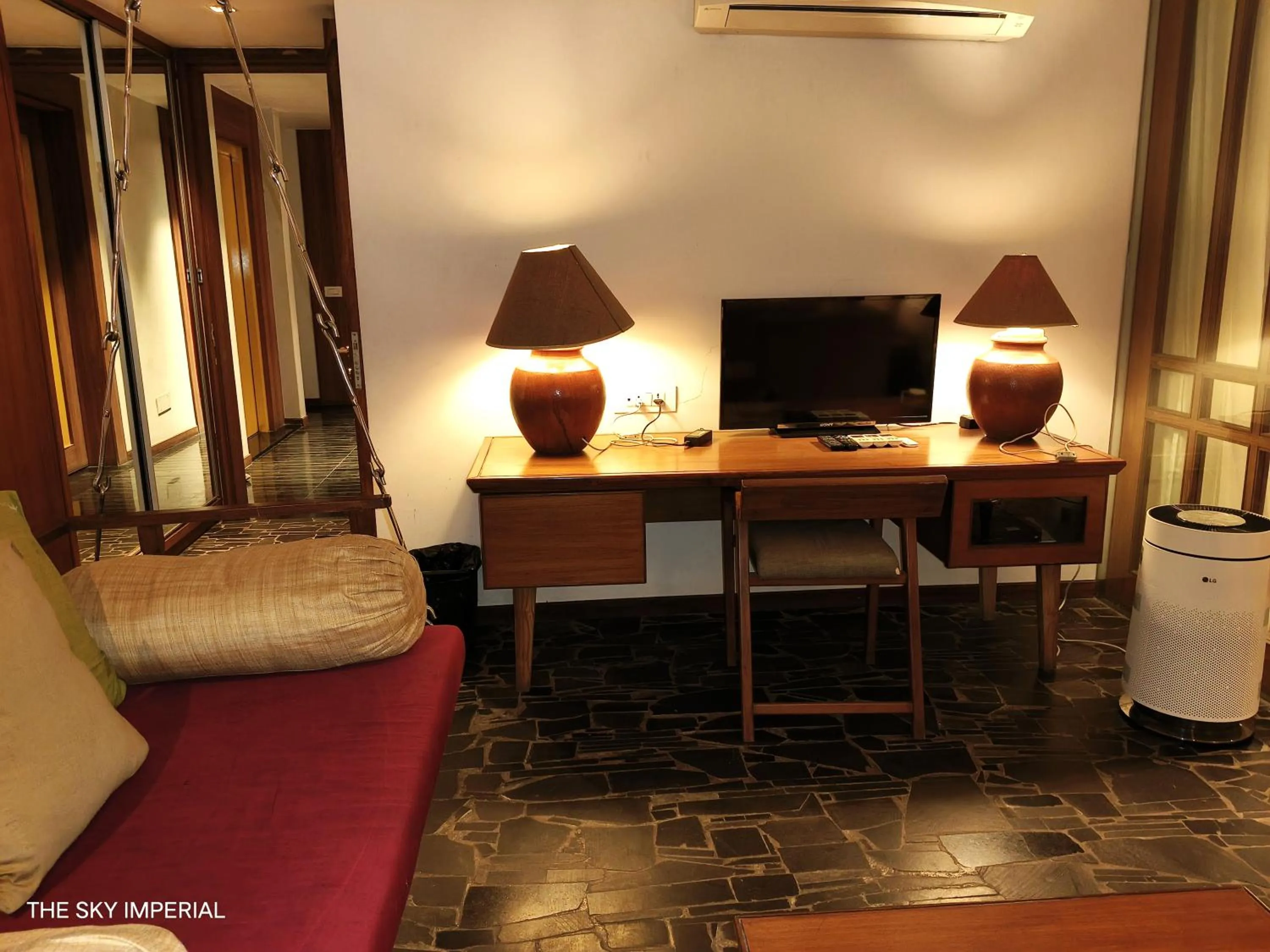 TV and multimedia in The Sky Imperial Aarivaa Luxury Stays