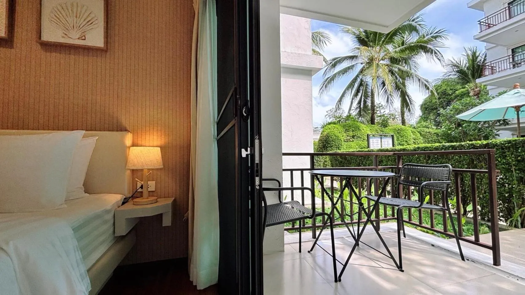 View (from property/room), Bed in The Title KR Beach Condotel Rawai Beach