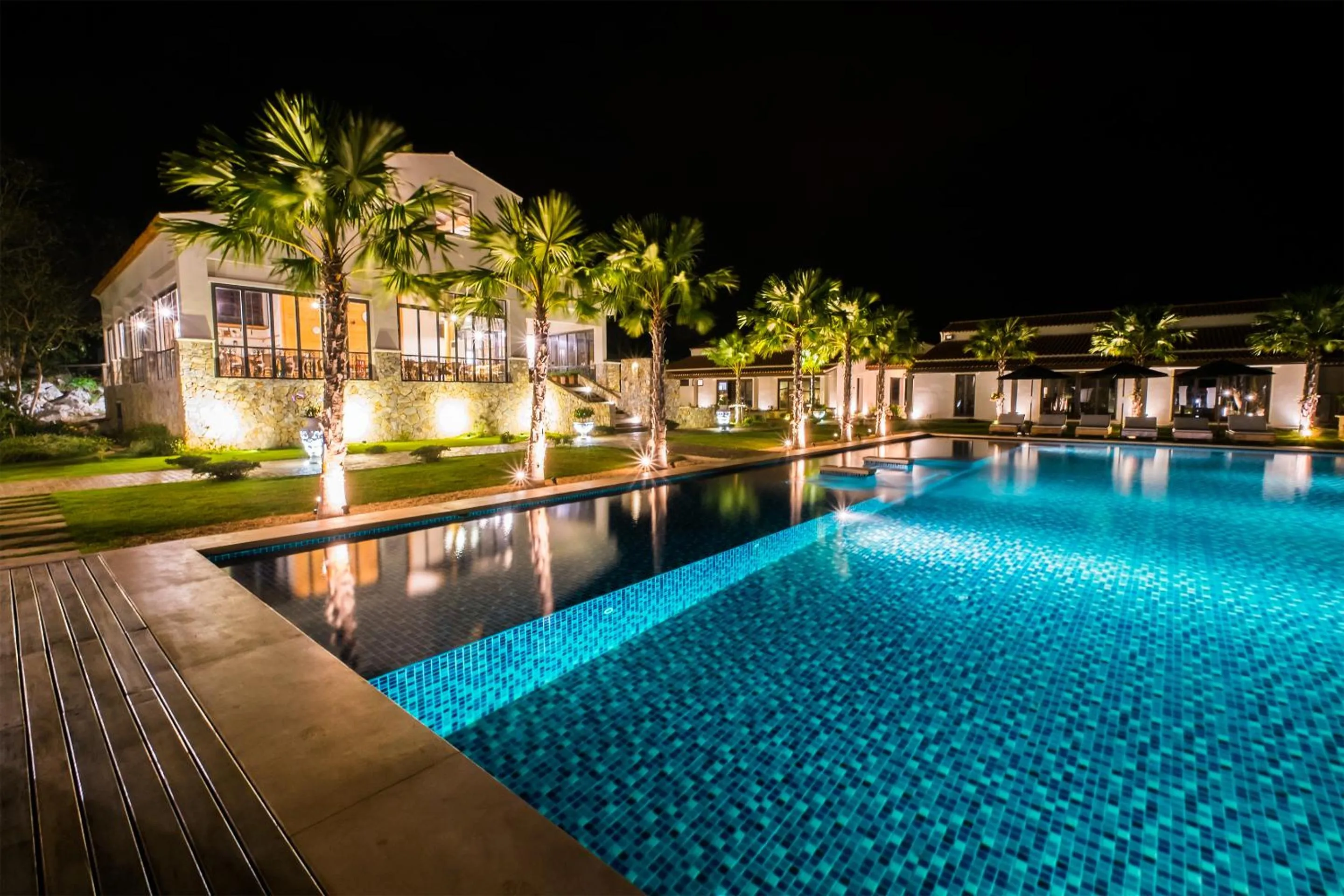 Pool view in Mela Garden Retreat Cottage